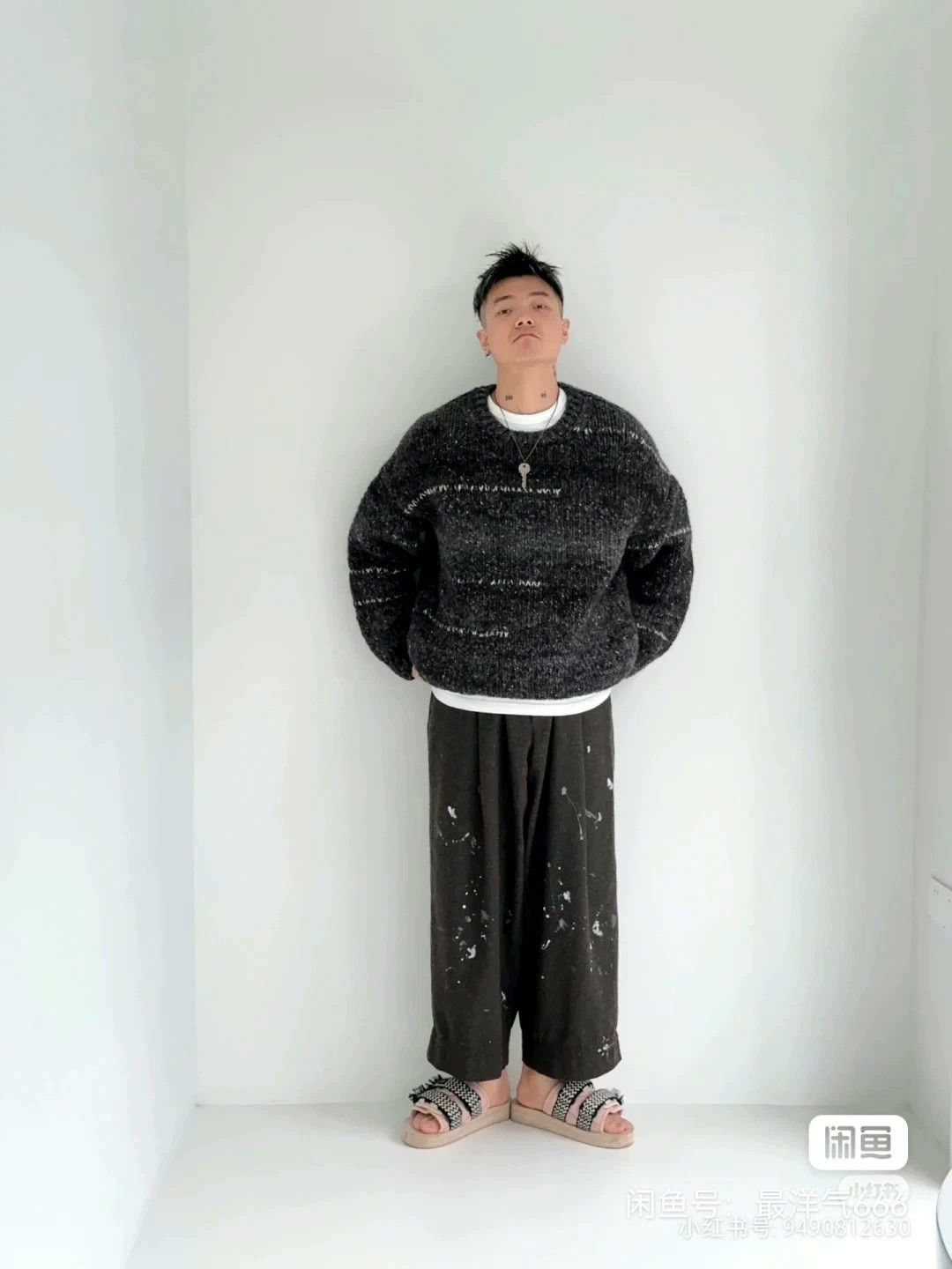 Visvim VISVIM 21AW AMPLUS CREW GRADIENT HAND KNIT WOOL SWEATER Size US XXL / EU 58 / 5 - 7 Thumbnail