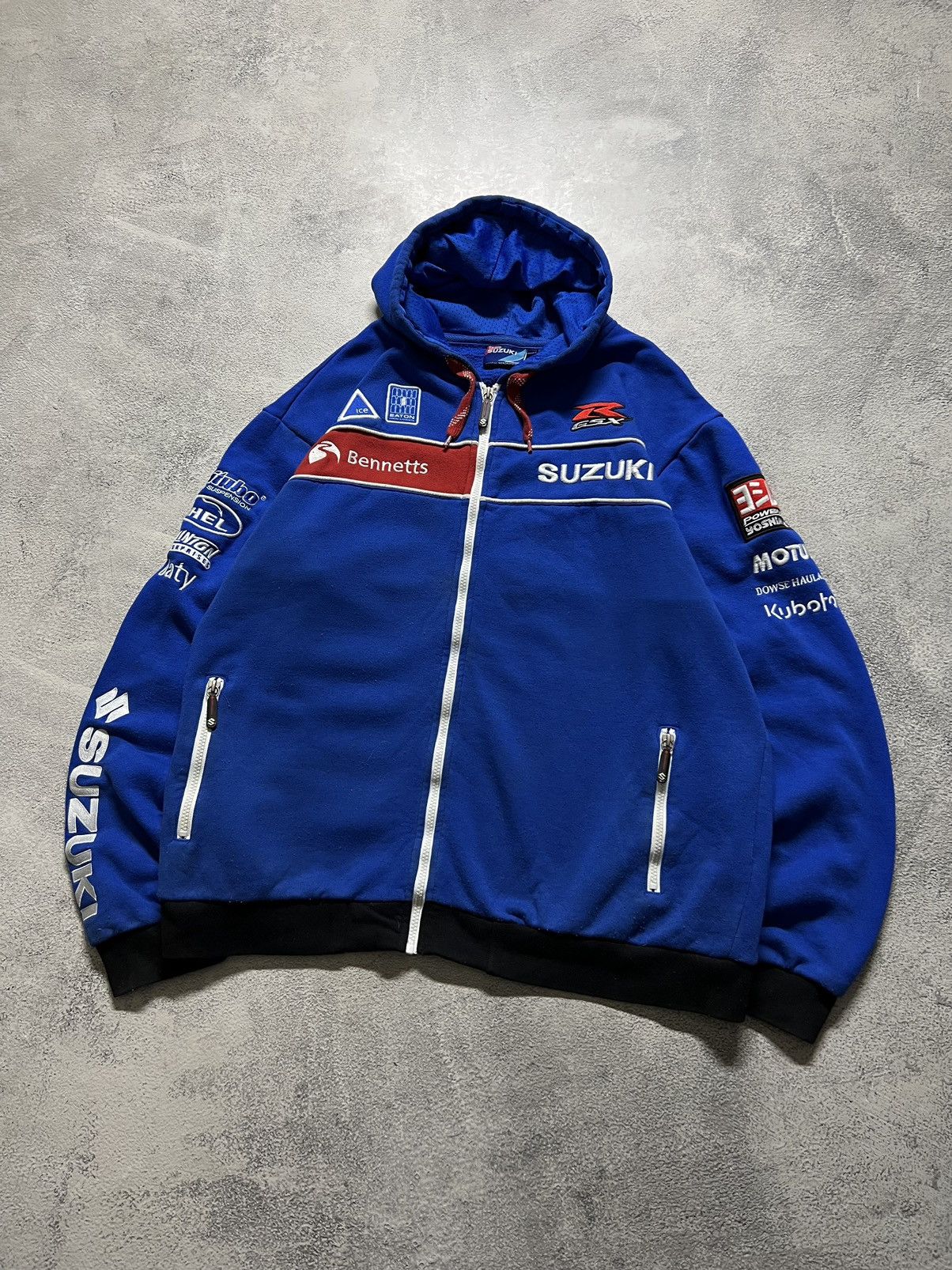 Vintage Vintage Y2k Suzuki GSX 💙 Racing Zip Hoodie 00’s Size US XXL / EU 58 / 5 - 4 Thumbnail