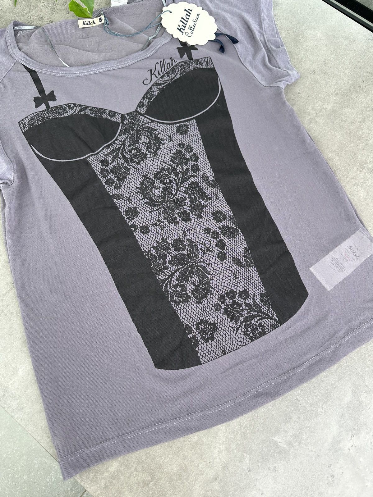 Miss Sixty The Killah Mesh Printed T-Shirt Size M / US 6-8 / IT 42-44 - 7 Thumbnail