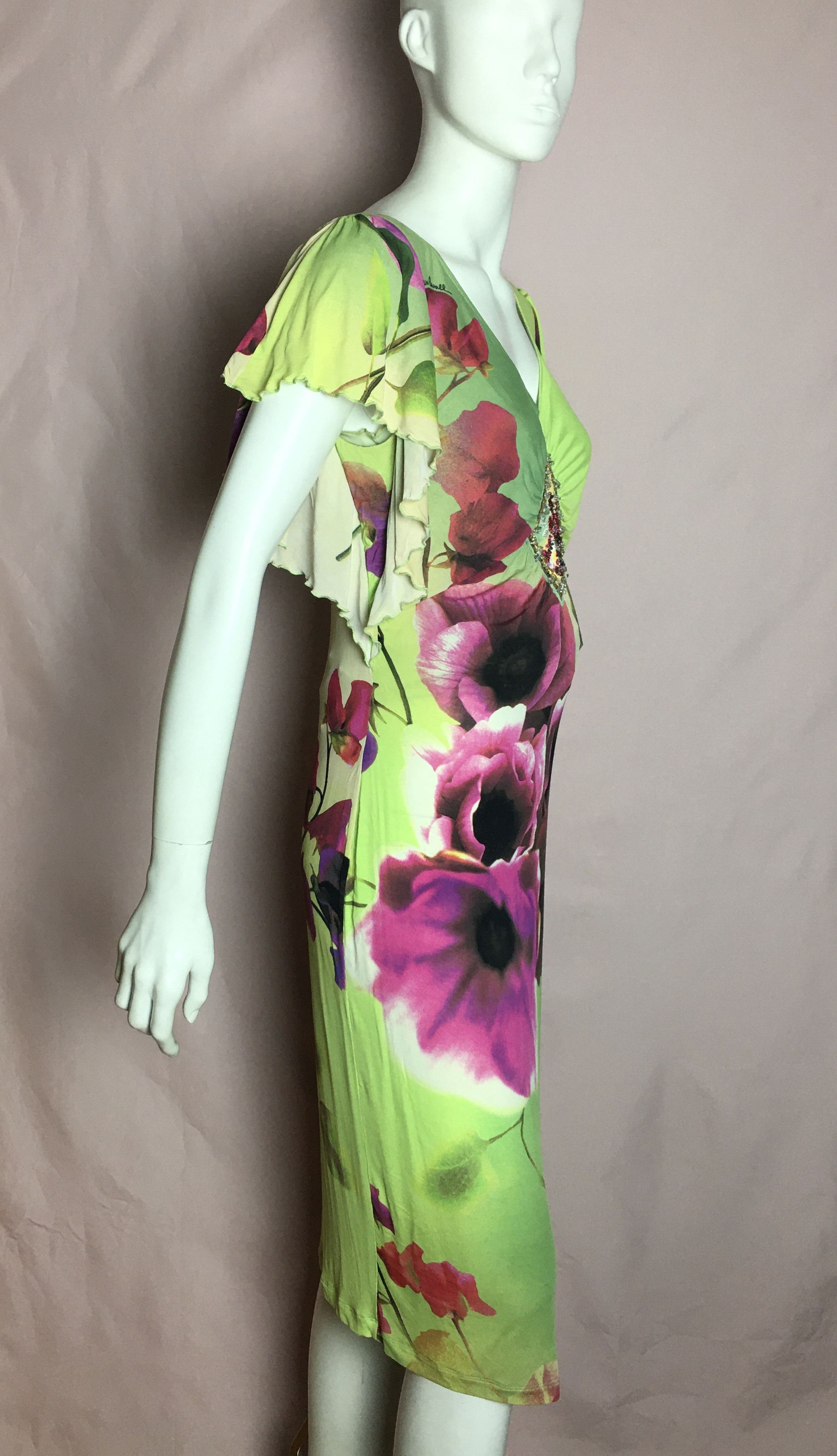Roberto Cavalli Roberto Cavalli Amazing Floral Summer Dress Ruffles IT 46 Size L / US 10 / IT 46 - 3 Thumbnail