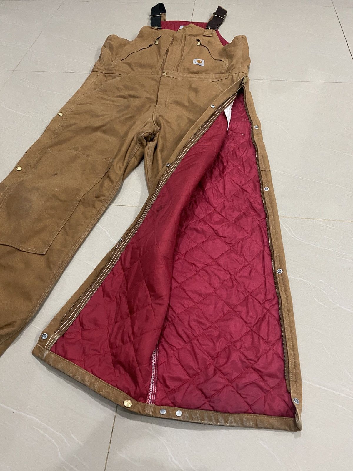 Carhartt Carhatt Double Knee Overalls Convas Quiltd Size US 36 / EU 52 - 4 Thumbnail