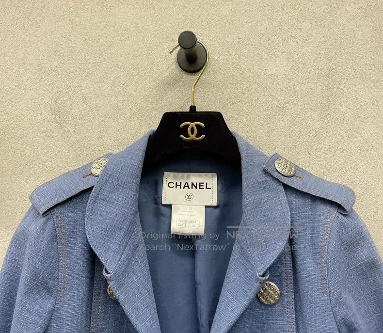 Chanel Chanel Blue epaulette lapel double-breasted jacket Size XS / US 0-2 / IT 36-38 - 4 Thumbnail