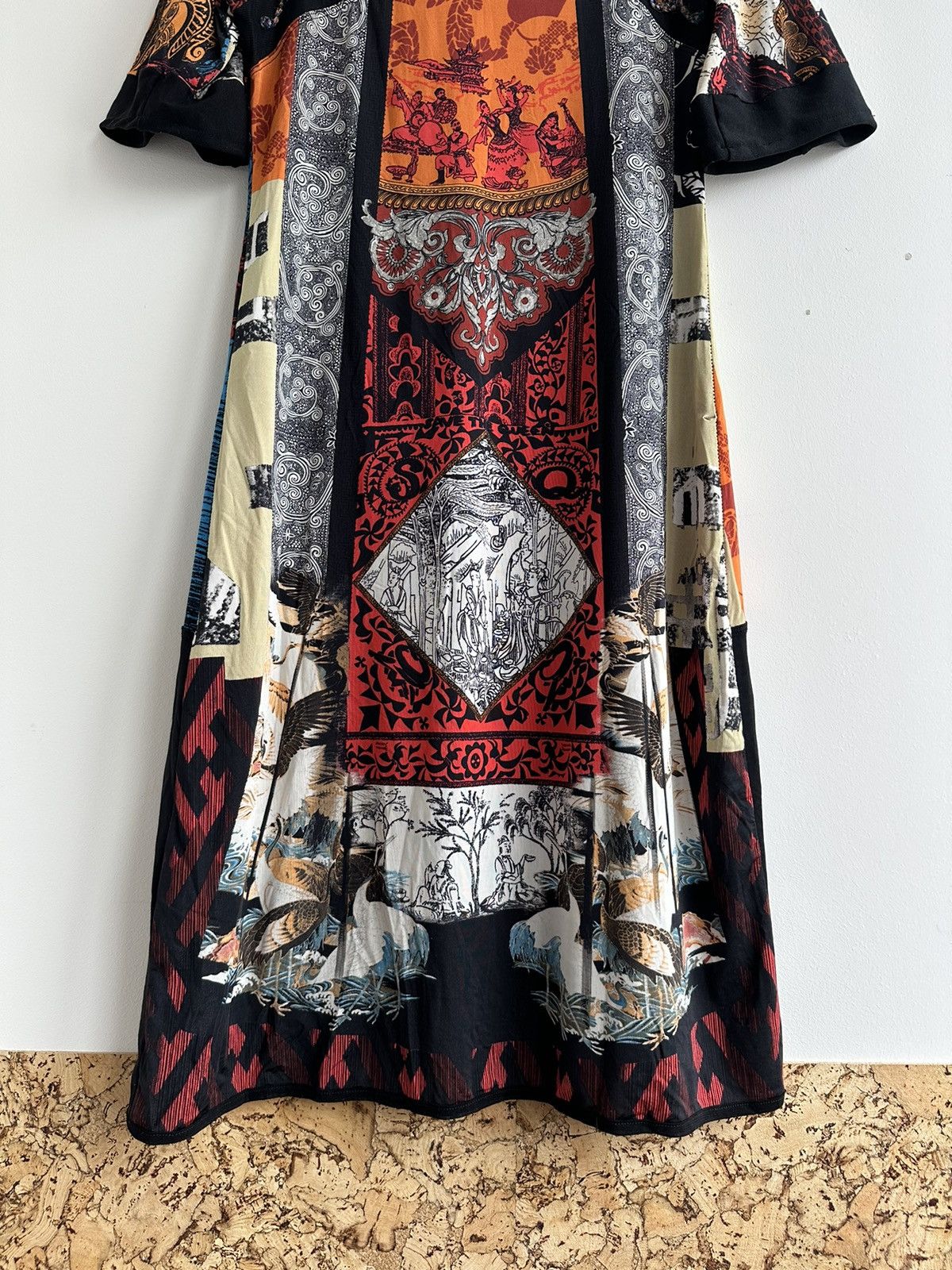 Vintage SAVE THE QUEEN MESH FLORAL DRESS MAXI NYLON ABSTRACT SIZE XL Size XL / US 12-14 / IT 48-50 - 3 Thumbnail