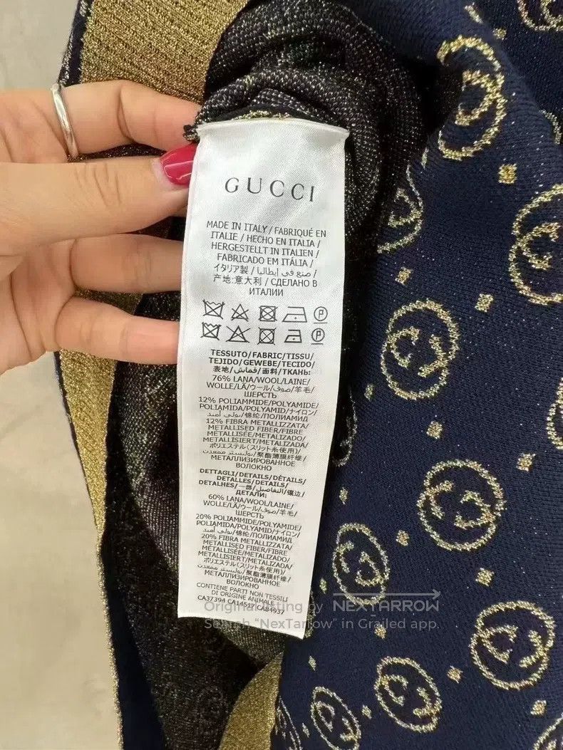 Gucci Gucci Cashmere blended knitted gold thread jacquad stitchi Size XS / US 0-2 / IT 36-38 - 4 Thumbnail
