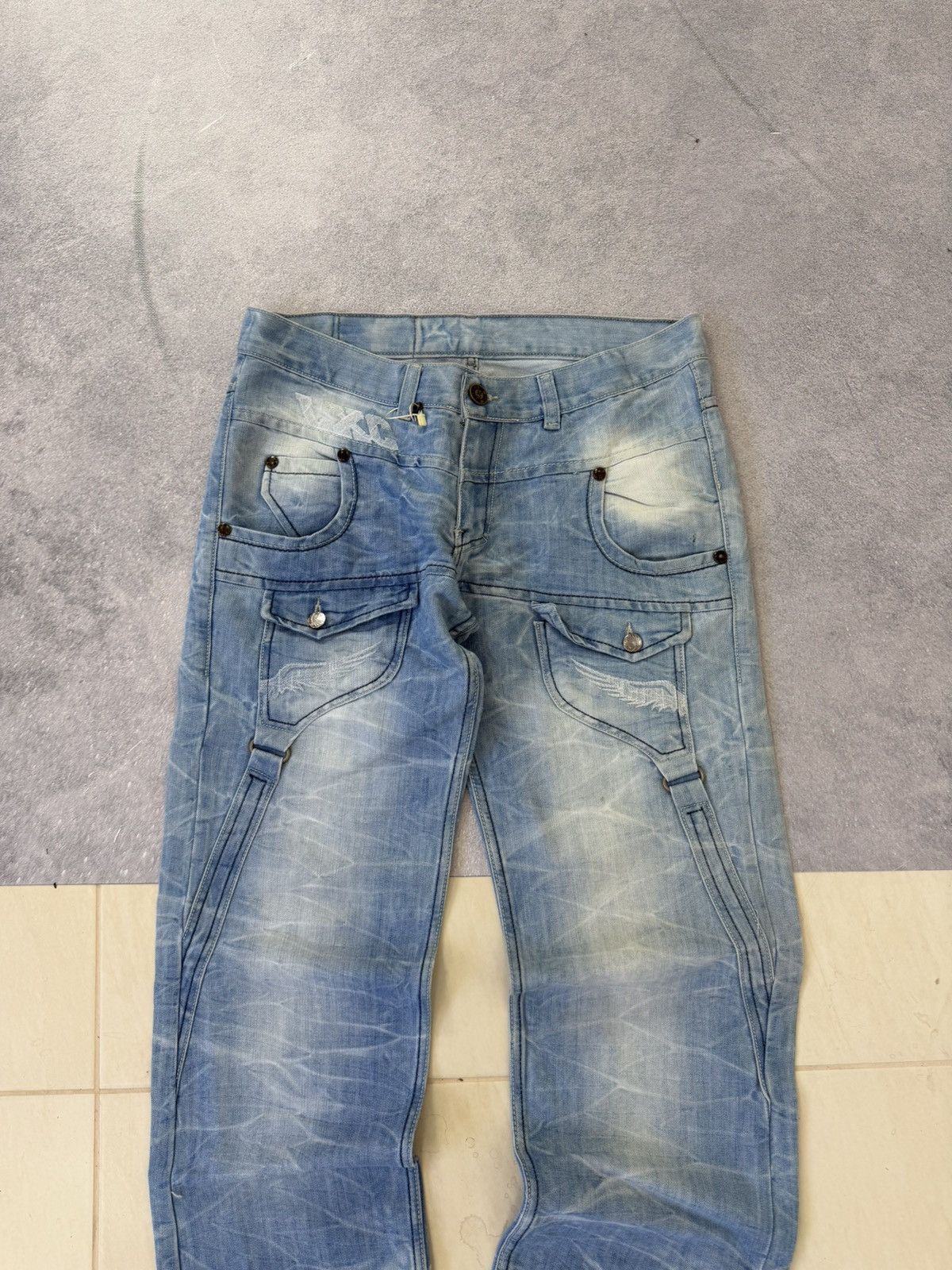 Hedi Slimane 00s Diesel Hedi Slimane Dior Style Washed Denim Jeans Size US 30 / EU 46 - 7 Thumbnail