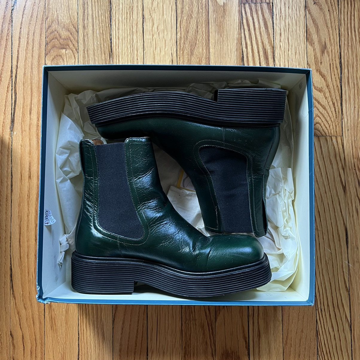 Marni Marni FW22 Green Leather Chelsea Boots Size US 9 / EU 42 - 2 Thumbnail