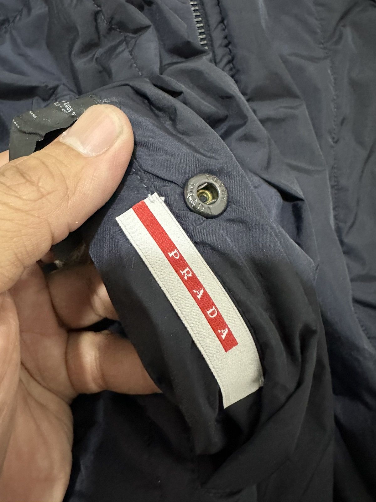 Prada PRADA Reversible Cotton Nylon Jacket Hooded Big Logo Design Size US M / EU 48-50 / 2 - 19 Thumbnail