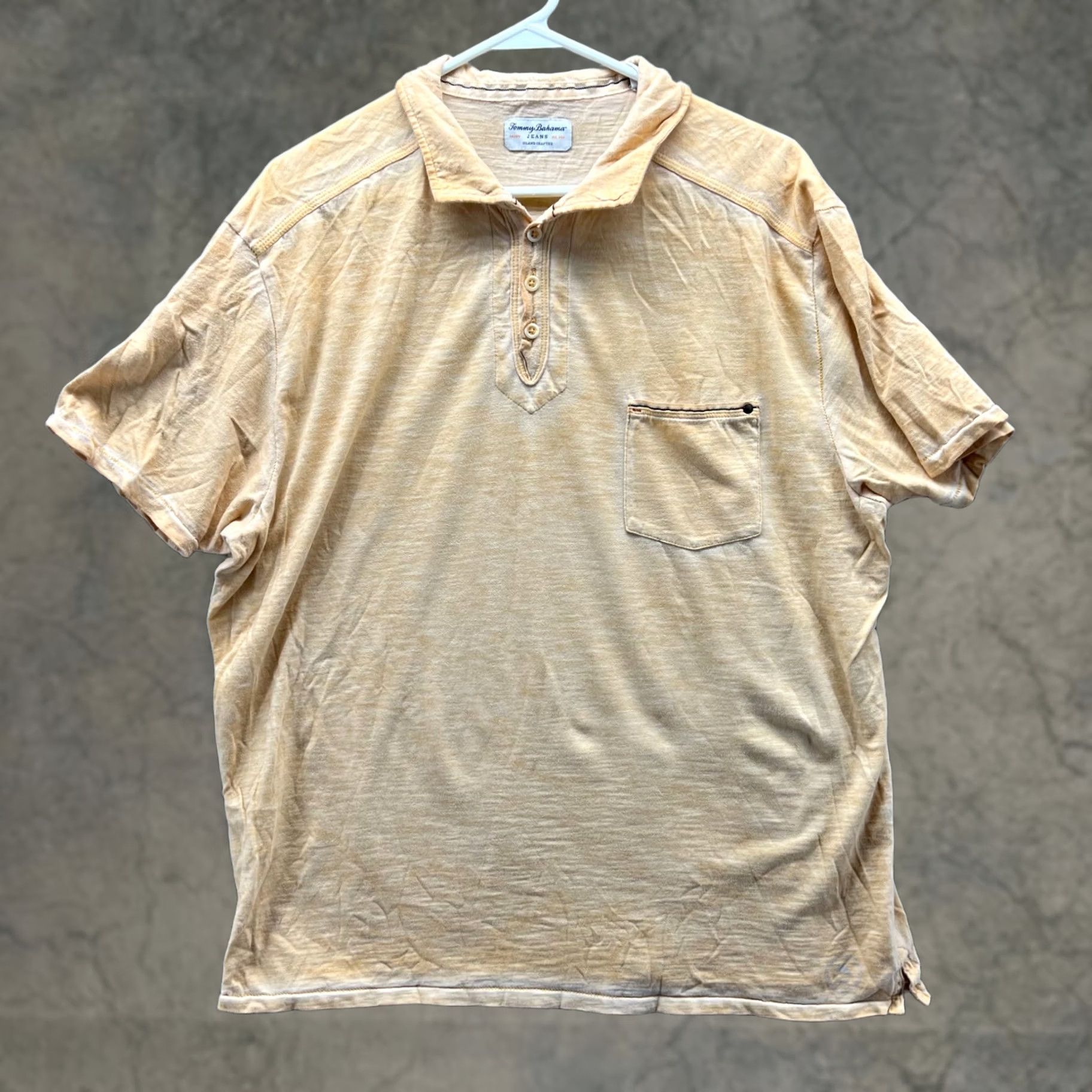 Tommy Bahama Tommy Bahama Polo Shirt Mens Large Orange Cotton Island Zone Preppy Shirt Size 42R - 1 Thumbnail