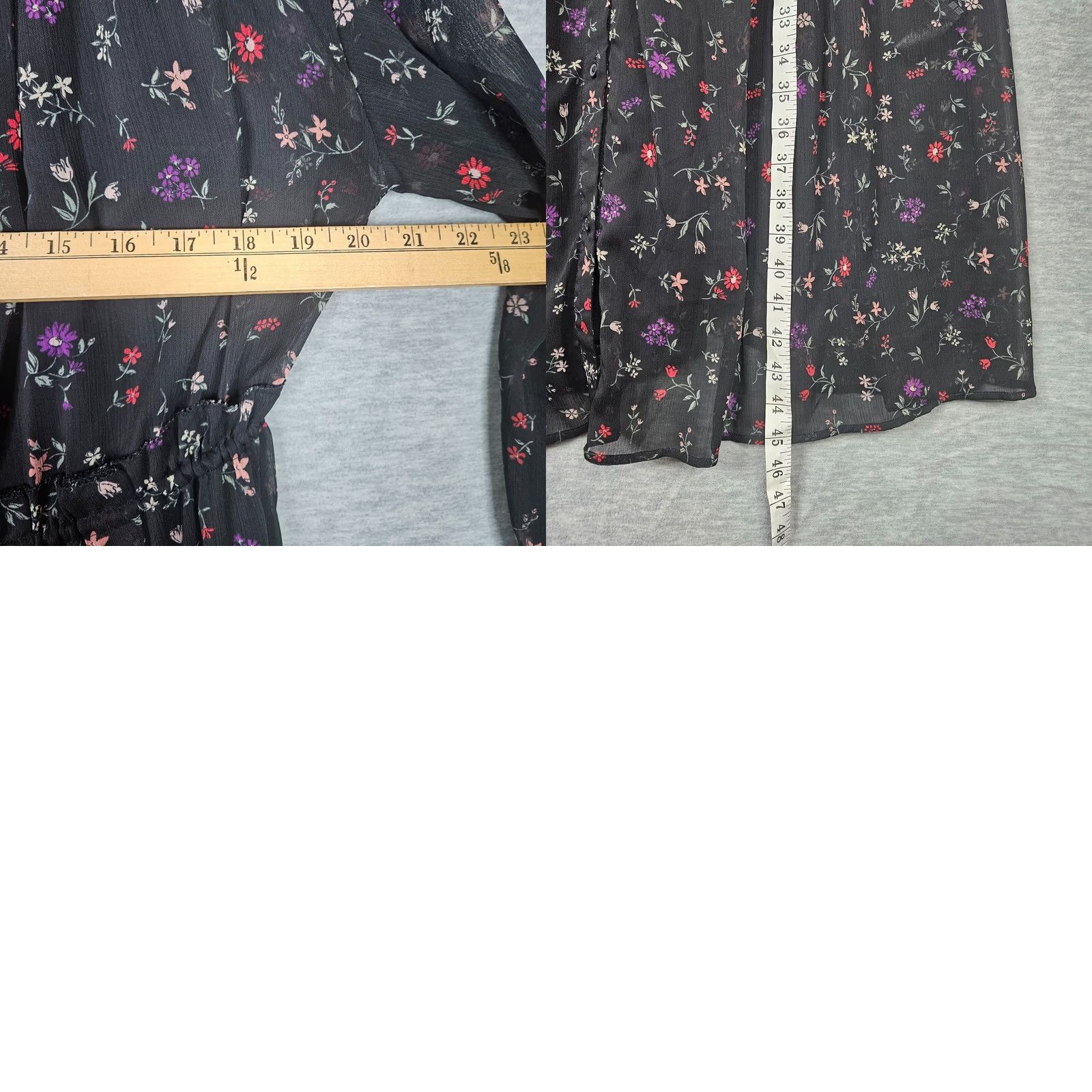 Uniqlo Uniqlo Floral Button Up 3/4 Sleeve Elastic Waist Women's Dress Size S Size S / US 4 / IT 40 - 8 Thumbnail