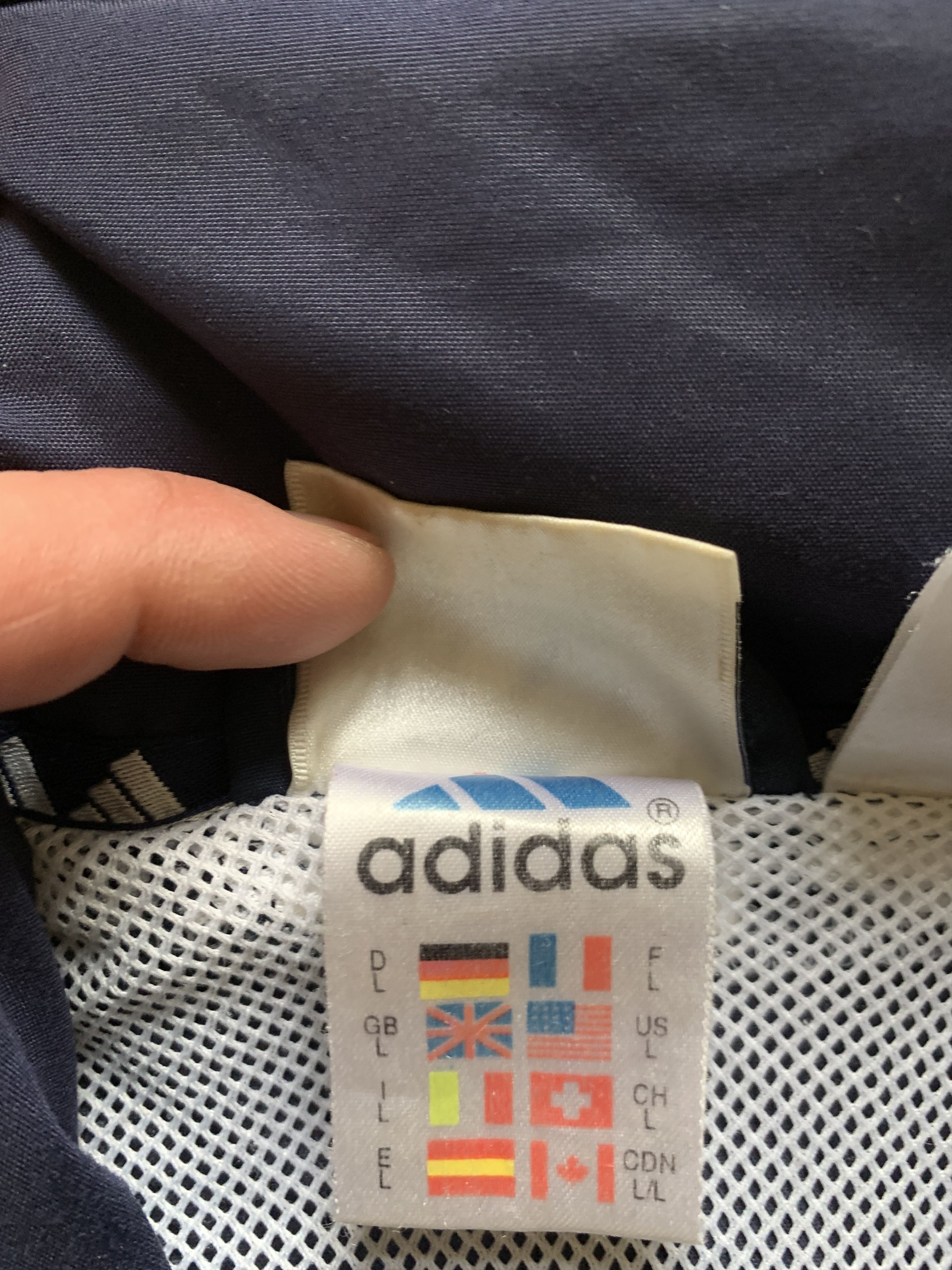 Adidas × Vintage Vintage Adidas Windproof Zip Jacket Size US L / EU 52-54 / 3 - 6 Thumbnail