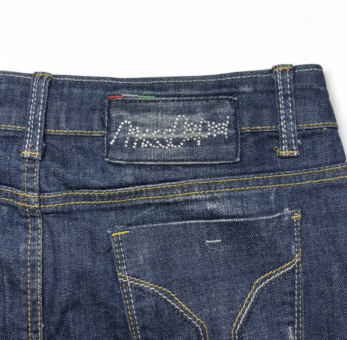 Miss Sixty Miss Sixty Y2K Miss Capri denim mini skirt – crystal logo Size 30" / US 8 / IT 44 - 6 Thumbnail