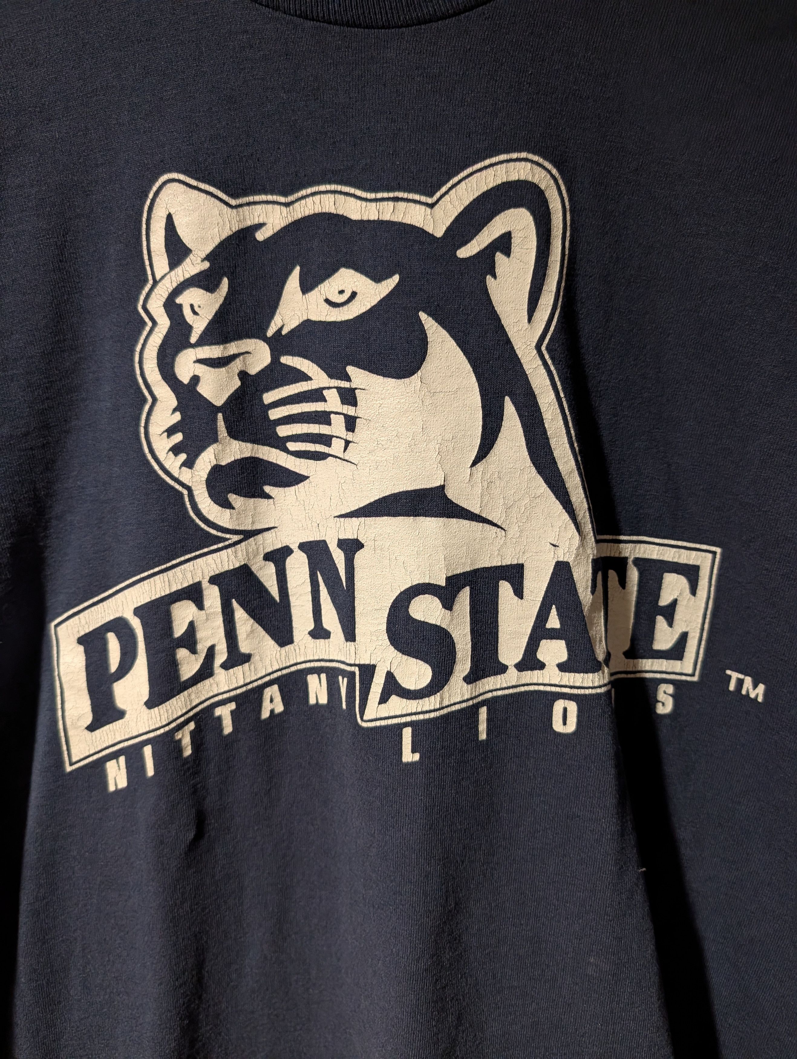 NCAA Vintage 90s Penn State Nittany Lion College Football T-Shirt Size US XL / EU 56 / 4 - 2 Thumbnail