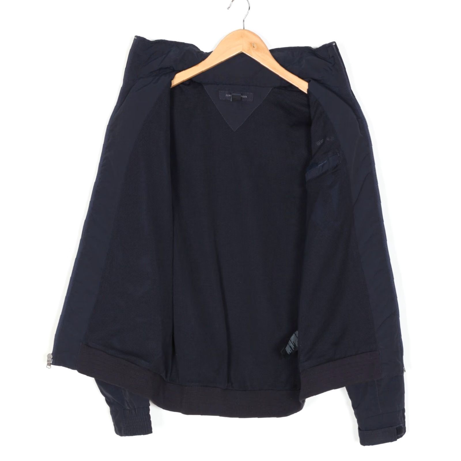 Tommy Hilfiger TOMMY HILFIGER Navy Blue Bomber Jacket Men XS Hidden Hood MJ4202 Jacket Mens XS Navy Blue BOMBER Jacket Size US XS / EU 42 / 0 - 6 Thumbnail