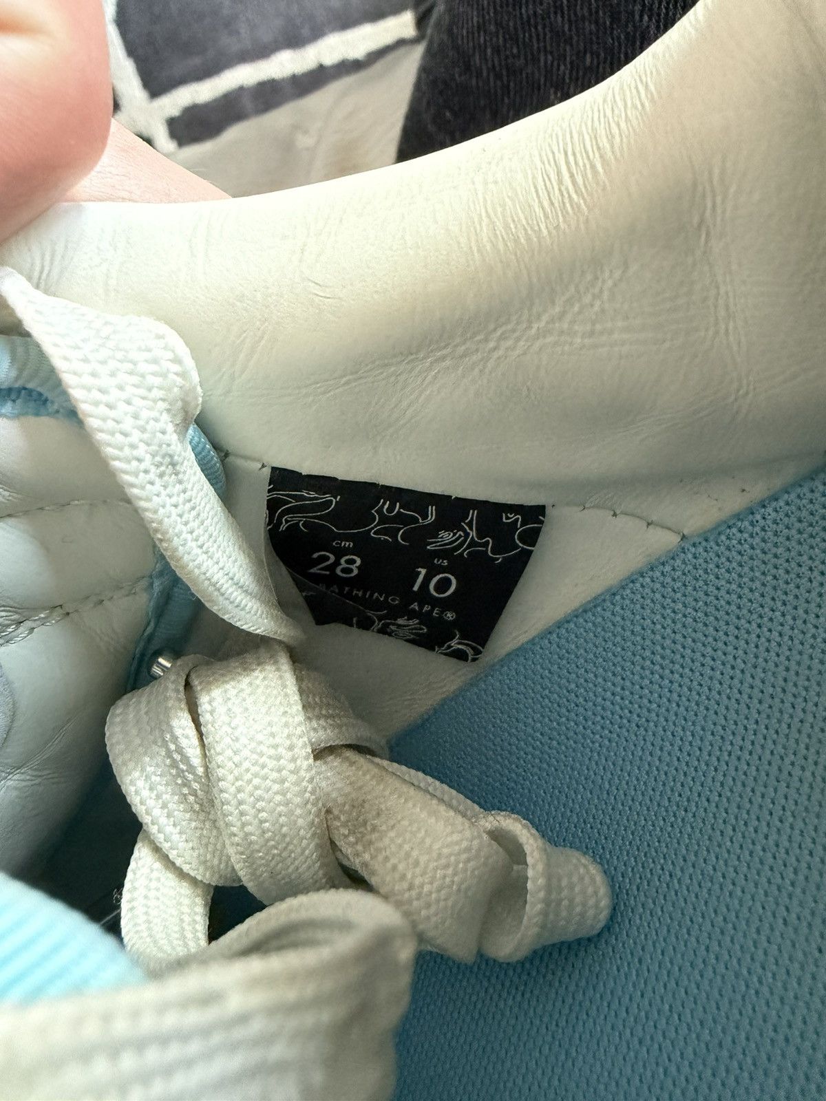 Bape A Bathing Ape Bape Sta Patent Leather Baby Blue White Size US 10 / EU 43 - 8 Thumbnail