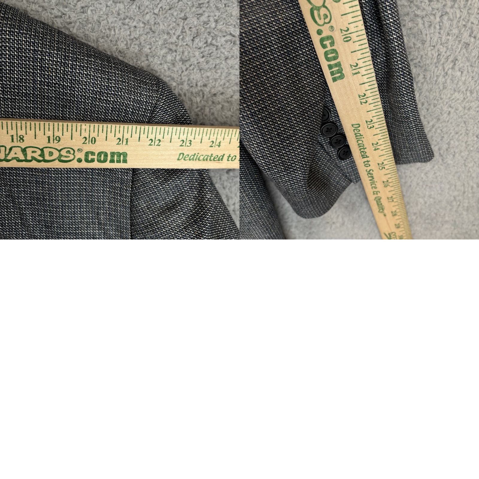 Vintage VINTAGE Haines & Bonner Blazer Men 2XLT 50L-52L Gray Silk Tweed Notch Lapel Double-Vented Long Geometric London 100% Silk Sport Coat Blazer Mens Size 50R - 10 Thumbnail