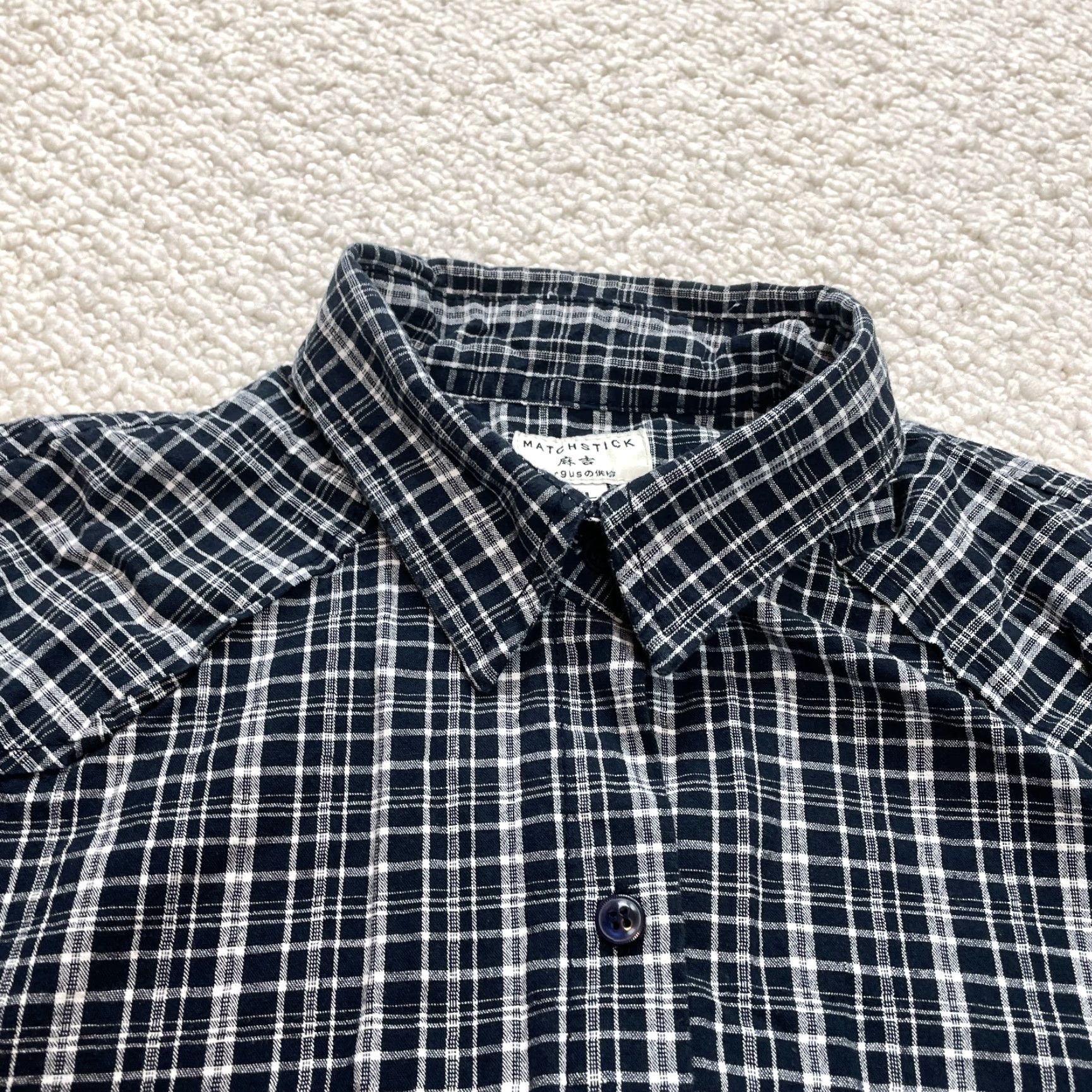 Vintage VINTAGE Matchstick Shirt Plaid Button Up XL Mens Blue White Long Sleeve Cotton Size US XL / EU 56 / 4 - 6 Thumbnail