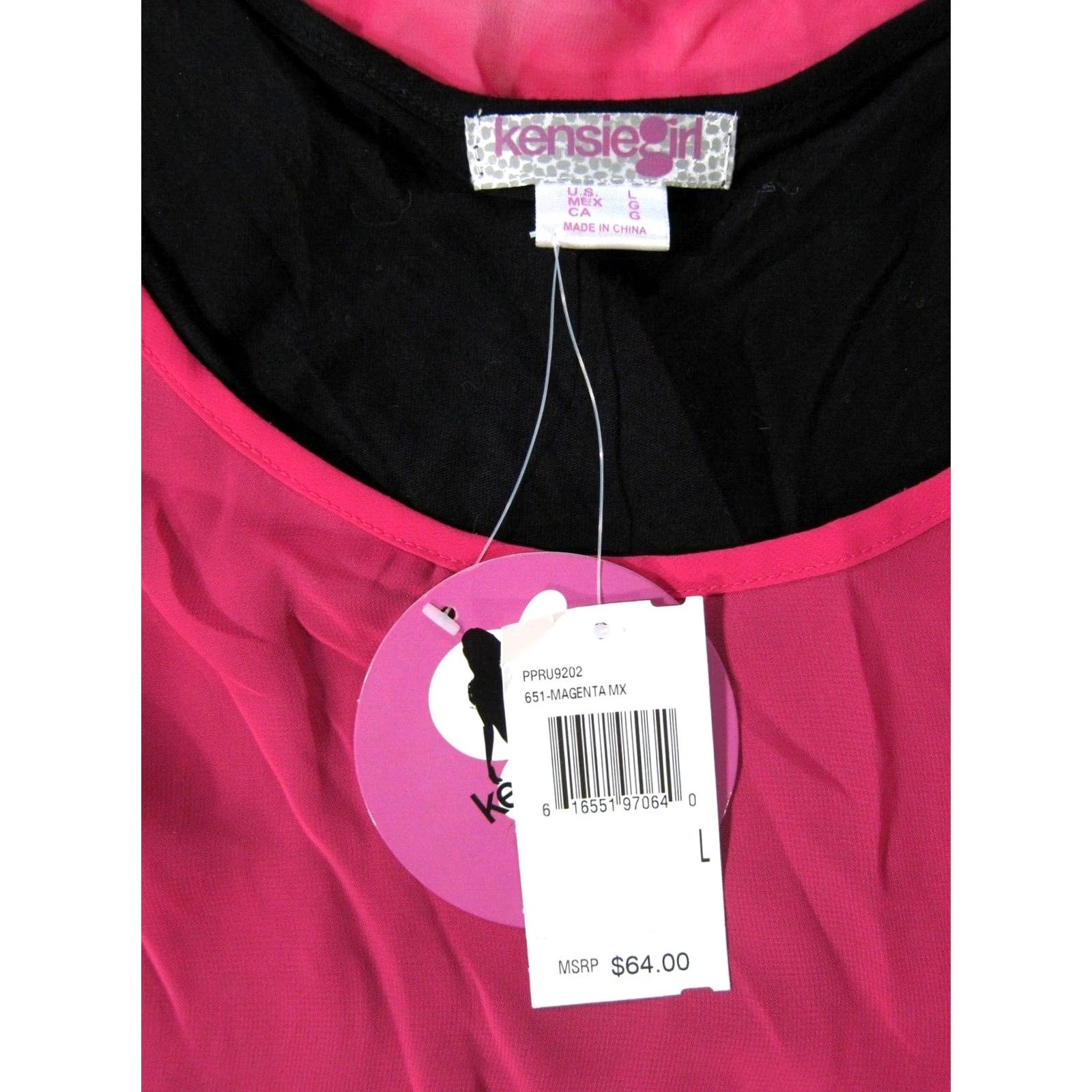 Vintage Kensie Girl NWT Shift Tank Dress Tunic Pink L Large Sleeveless Dress Women Size L / US 10 / IT 46 - 4 Thumbnail