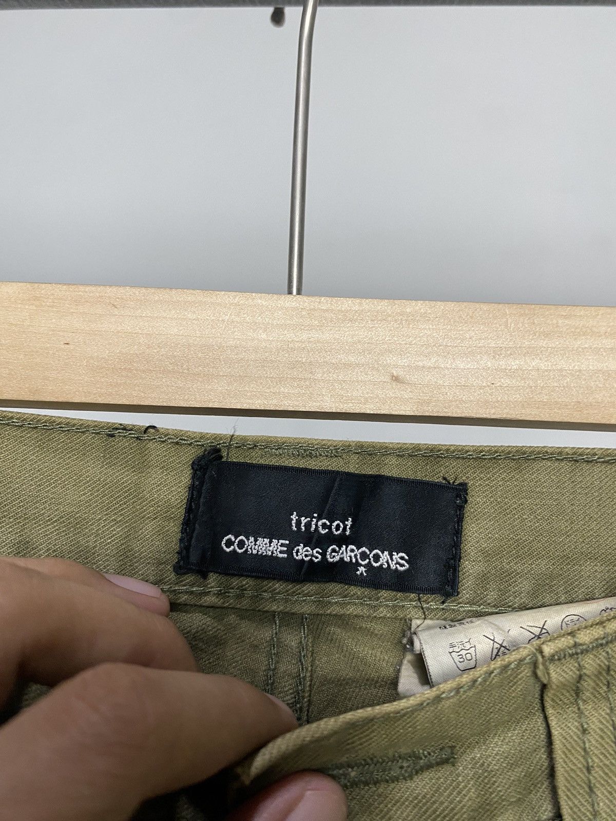 Comme des Garcons AD2007 CDG Tricot Olive Military Wide Leg Pants Size US 32 / EU 48 - 5 Thumbnail