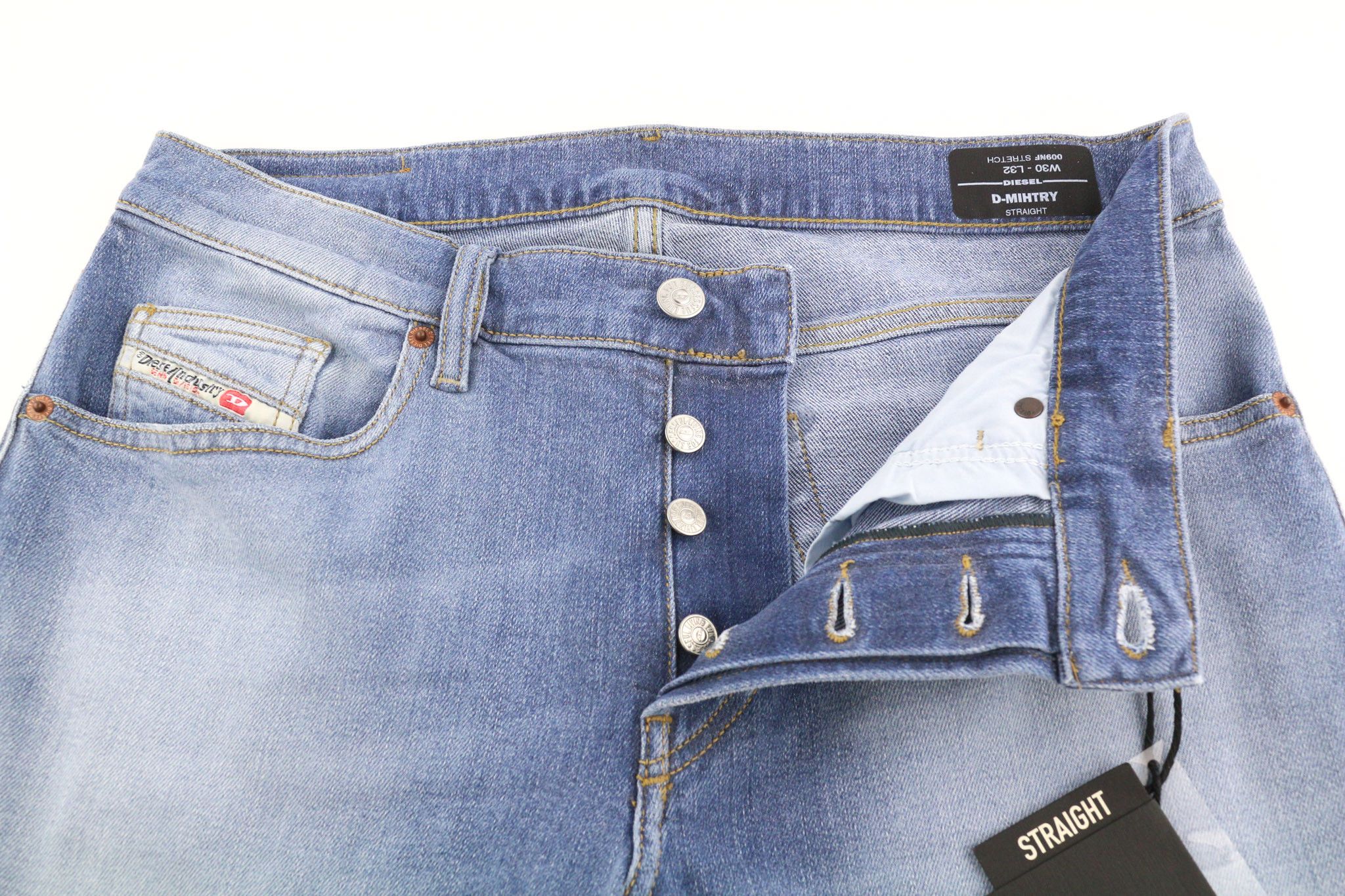 Diesel D-MIHTRY 009NF W30/L32 Straight Stretch Jeans 40184 Size US 30 / EU 46 - 5 Thumbnail
