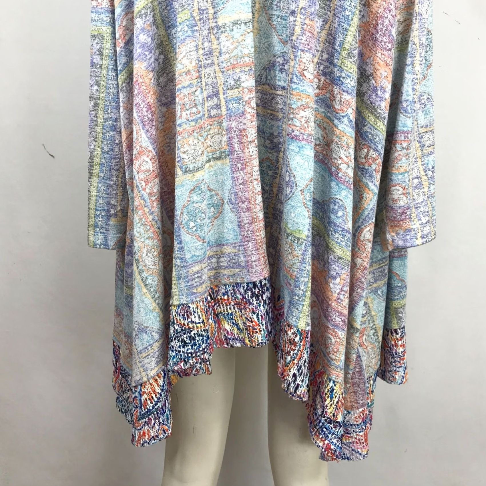 Avenue AVENUE Women's 26/28 Multicolor Open Front Long Sleeve Cardigan Sweater Size 4XL / US 24-26 - 7 Thumbnail