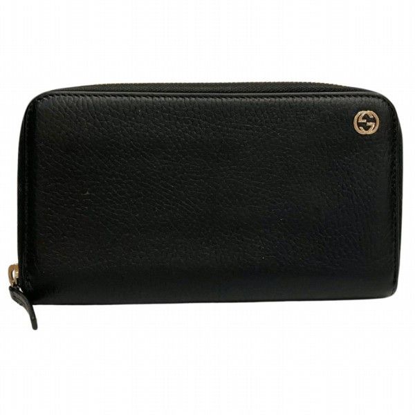 Gucci Gucci Gucci Leather Interlocking G Zip Wallet Leather Long Wallet 509644 Size ONE SIZE - 1 Thumbnail