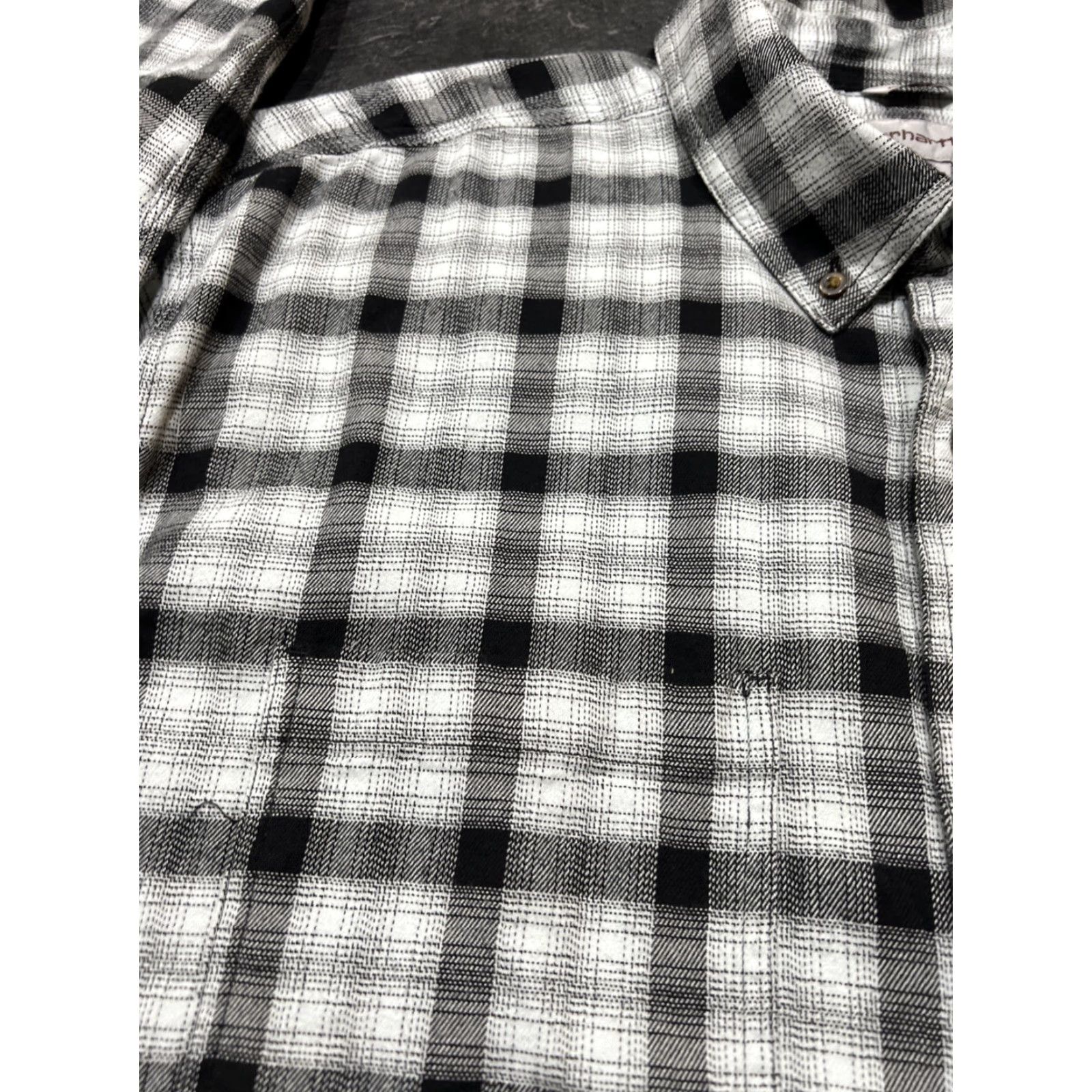 Carhartt Carhartt Button-Up Shirt Plaid Long Sleeve Relaxed Fit Mens 2XL Black & White Size US XXL / EU 58 / 5 - 4 Thumbnail