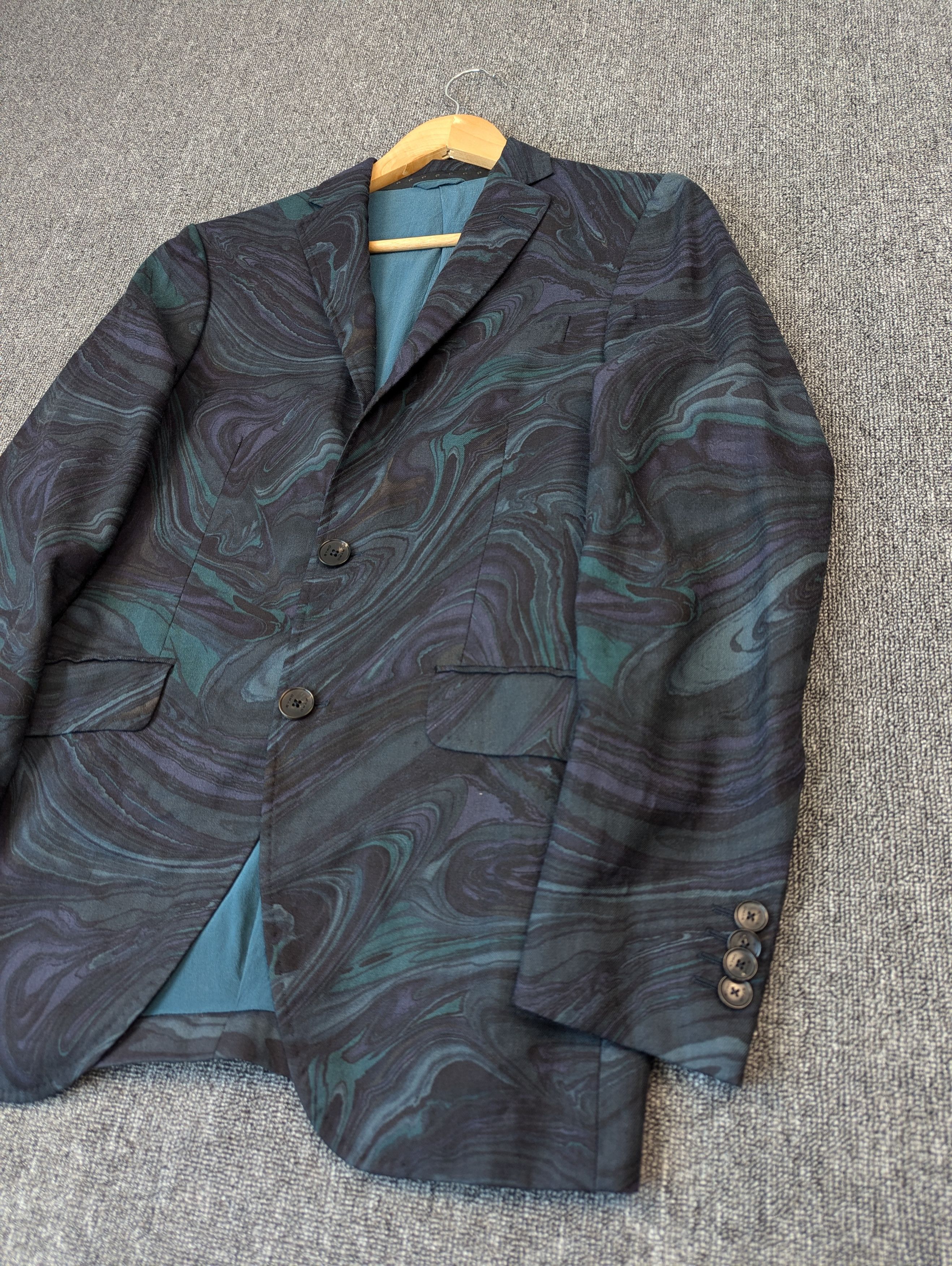Etro ETRO Marble Pattern SUPER LEGGERA Emerald Green 46 Suit Size US S / EU 44-46 / 1 - 2 Thumbnail
