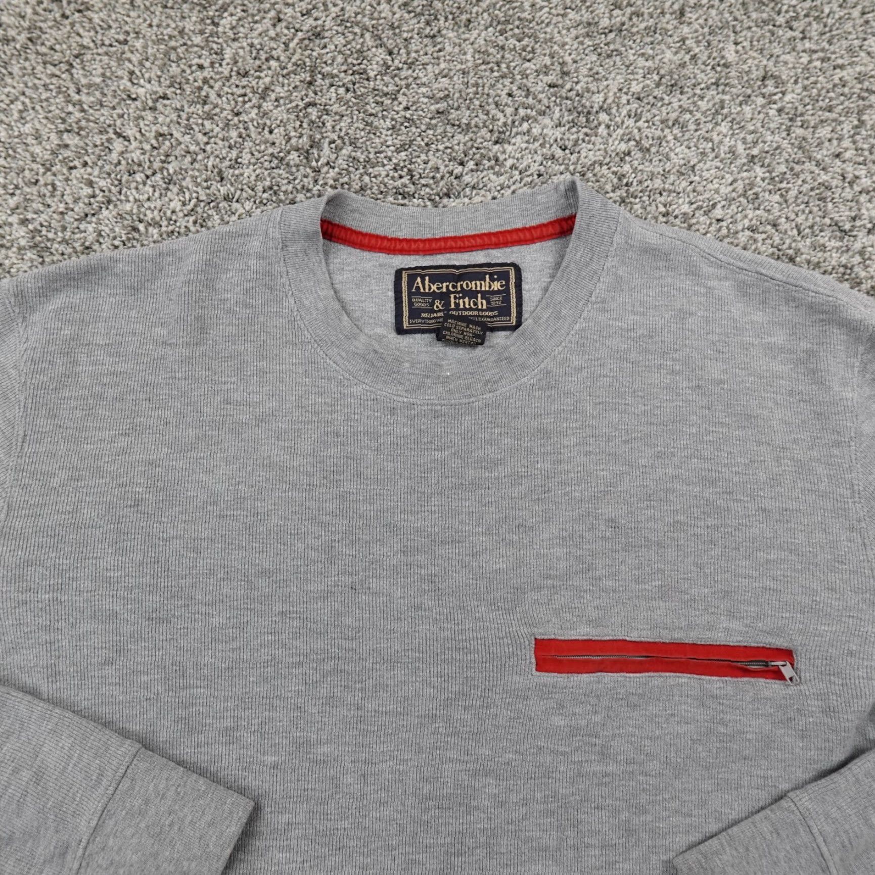 Abercrombie & Fitch VTG Abercrombie Fitch Sweater Mens XL Gray Knit Pullover Sweatshirt 90s Y2K USA Size US XL / EU 56 / 4 - 3 Thumbnail