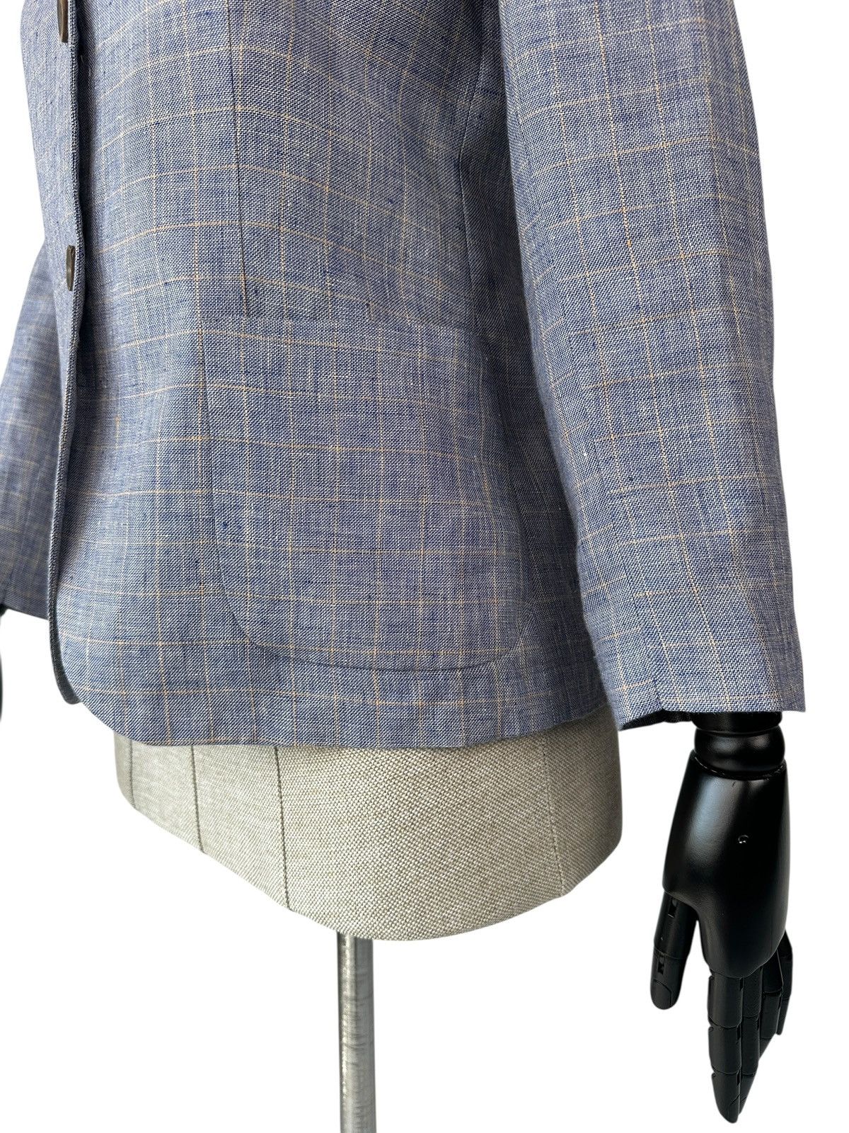 Jacob Cohen JACOB COHEN Hand Made 100% Linen Check Sport Blazer Jacket Size M / US 6-8 / IT 42-44 - 14 Thumbnail