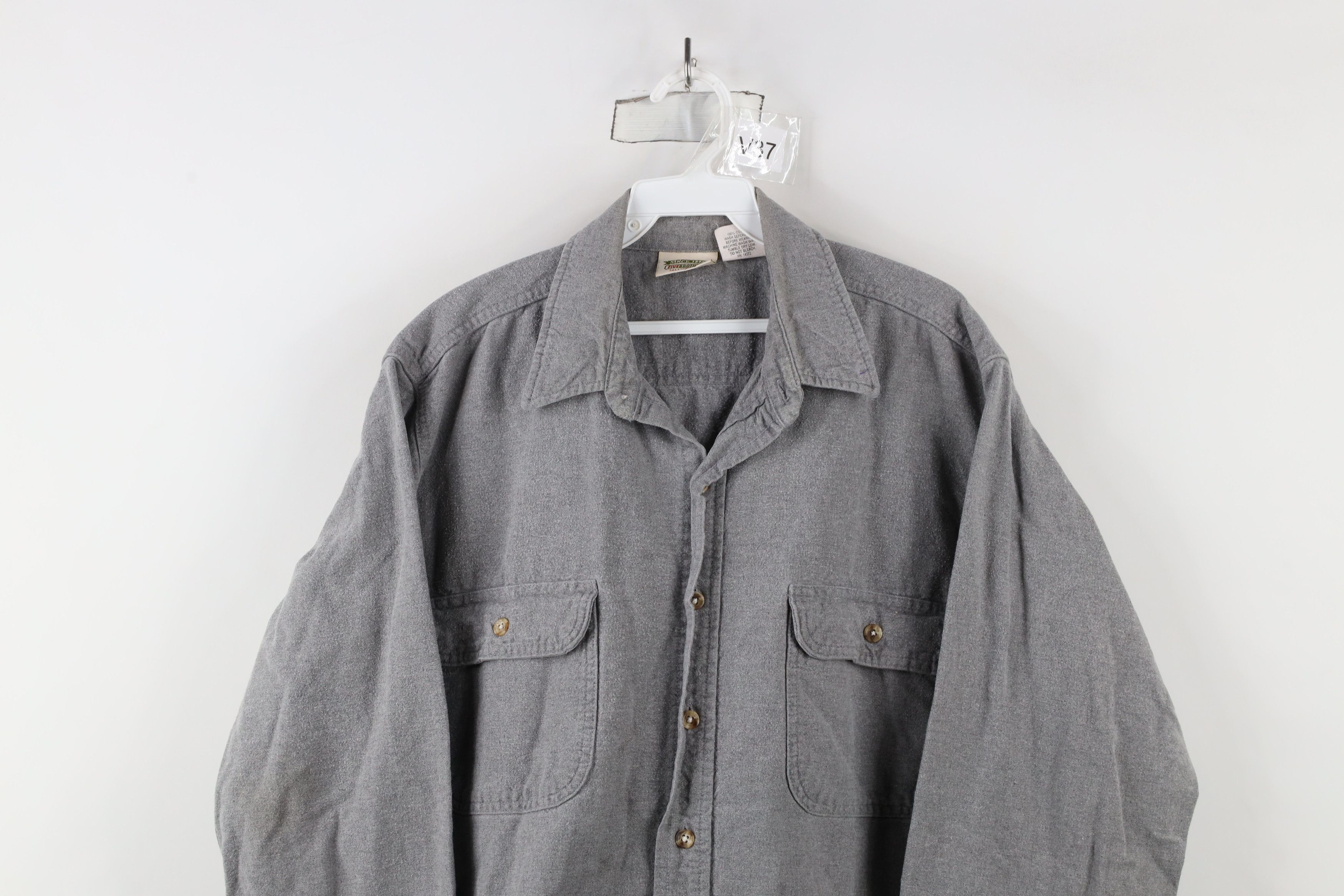 FiveBrother × Vintage Vintage 90s Five Brother Chamois Cloth Button Shirt Size US L / EU 52-54 / 3 - 2 Thumbnail