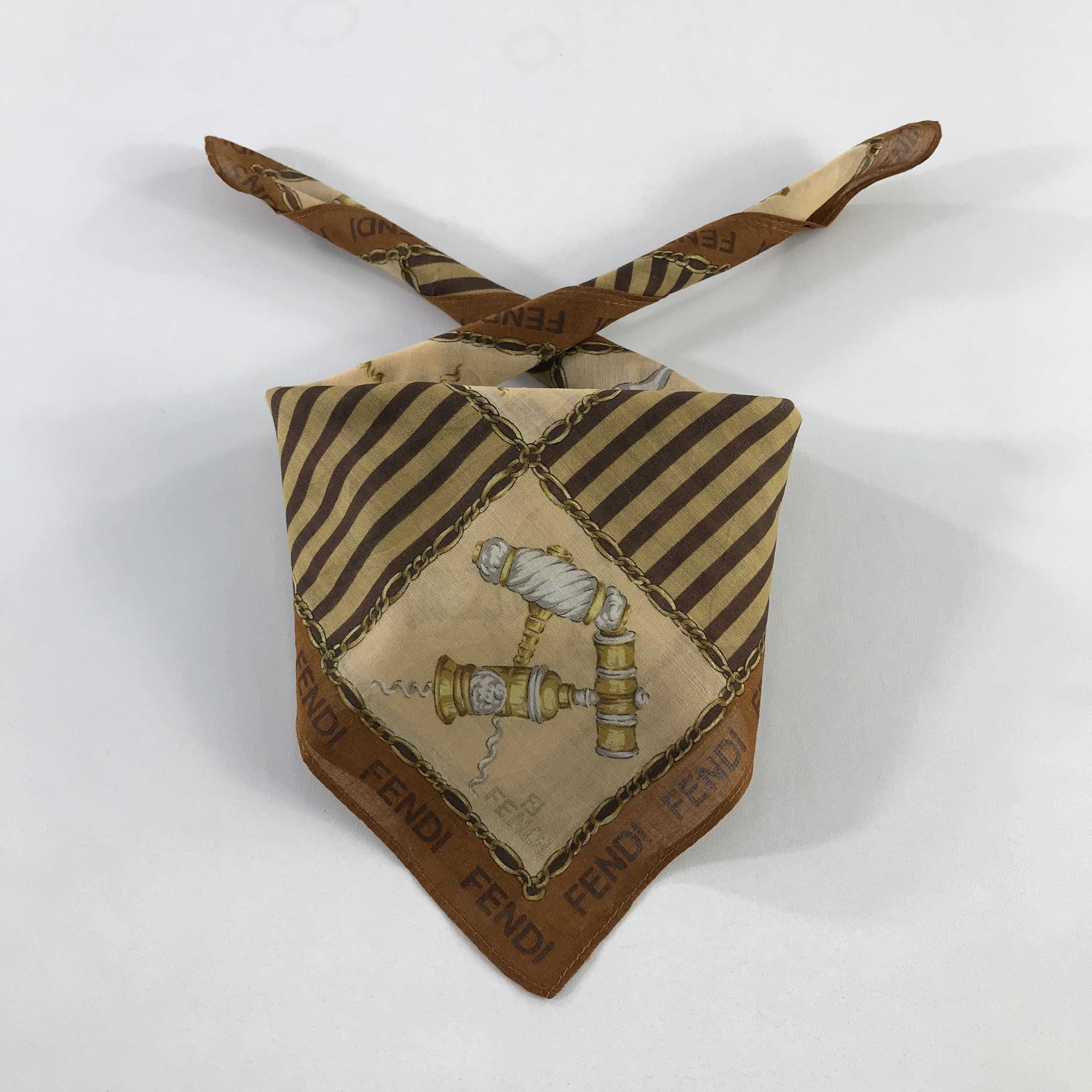 Vintage Vintage Fendi Bandana / Handkerchief / Neckerchief - S929 Size ONE SIZE - 3 Thumbnail
