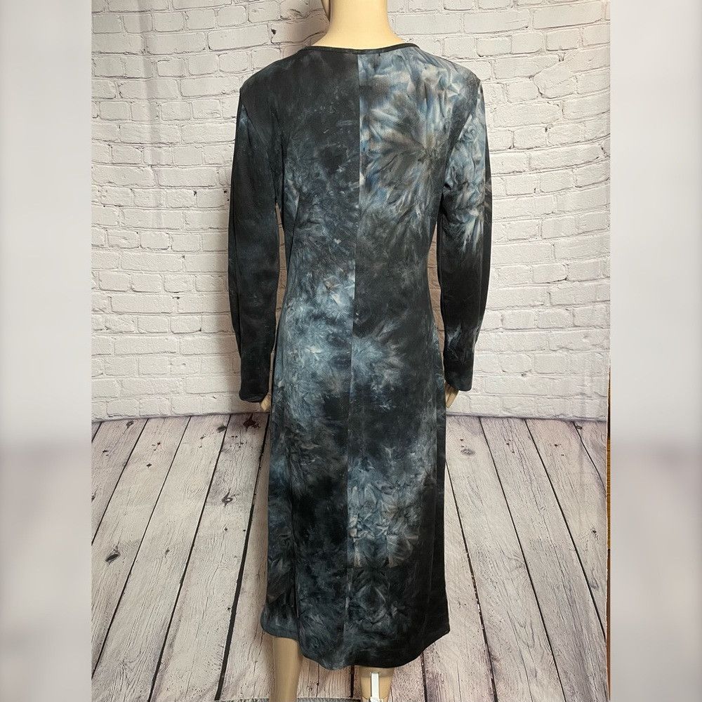 Other NWT New $96 FRAICHE BY J Tie Dye Pleat Long Sleeve Midi Dre Size L / US 10 / IT 46 - 5 Thumbnail