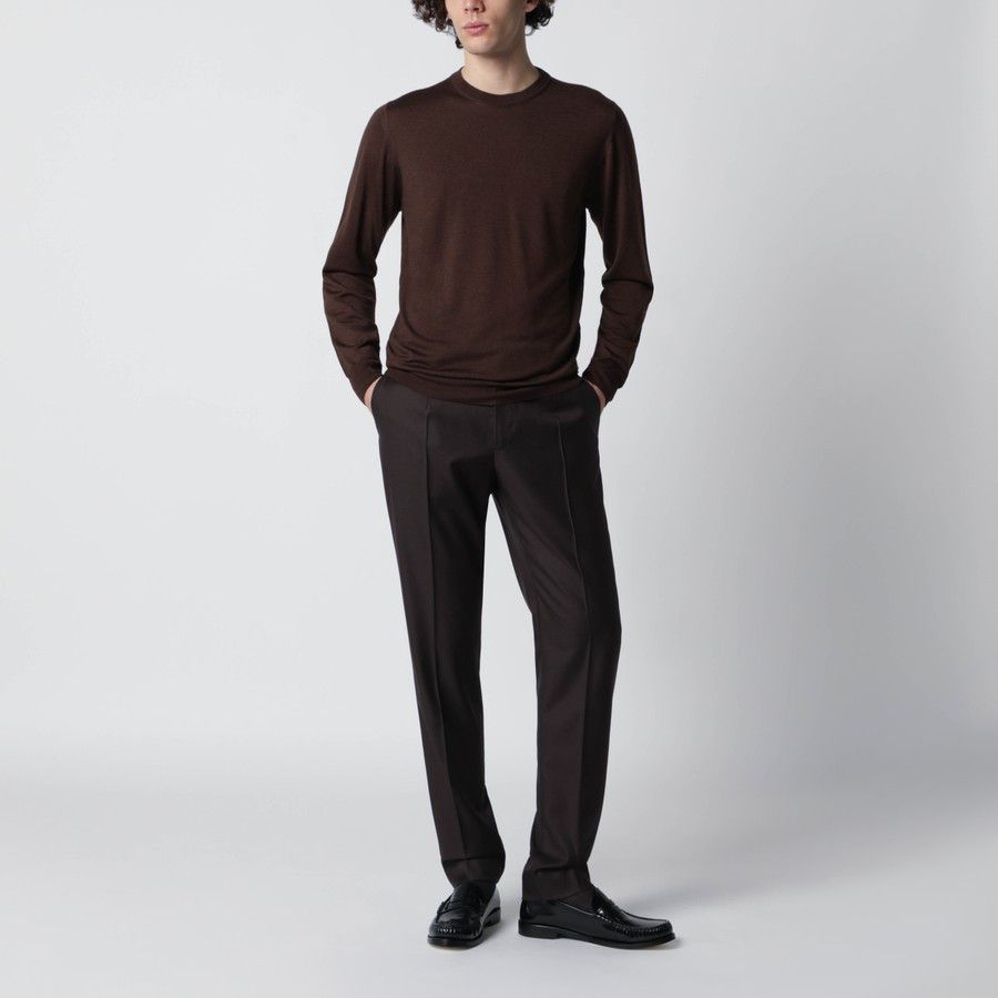 Drumohr o1d2blof0226 Wool Sweater in Brown Size US L / EU 52-54 / 3 - 2 Thumbnail
