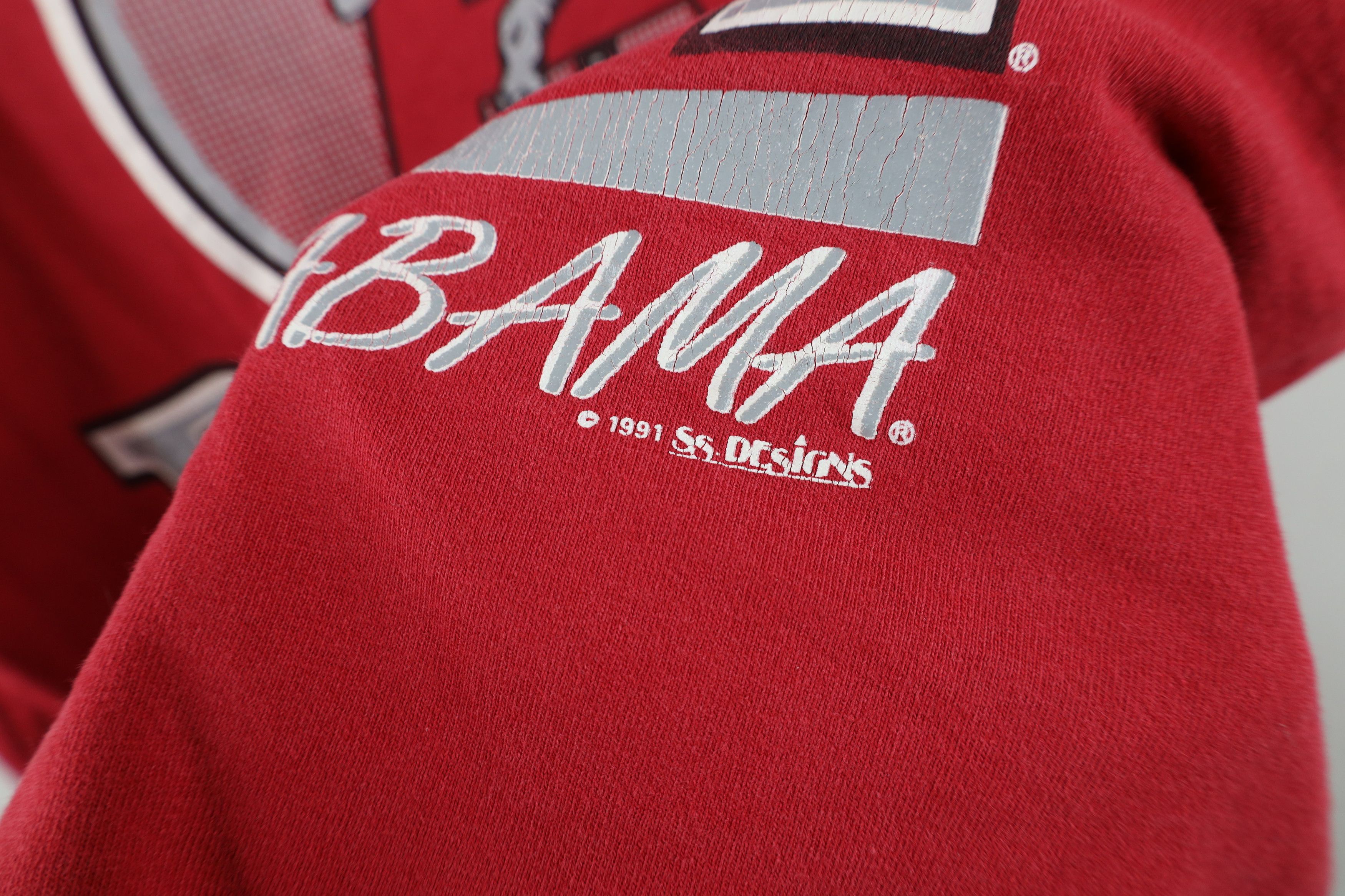 Vintage Vintage 90s University of Alabama T-Shirt Red Cotton USA Size US XL / EU 56 / 4 - 5 Thumbnail