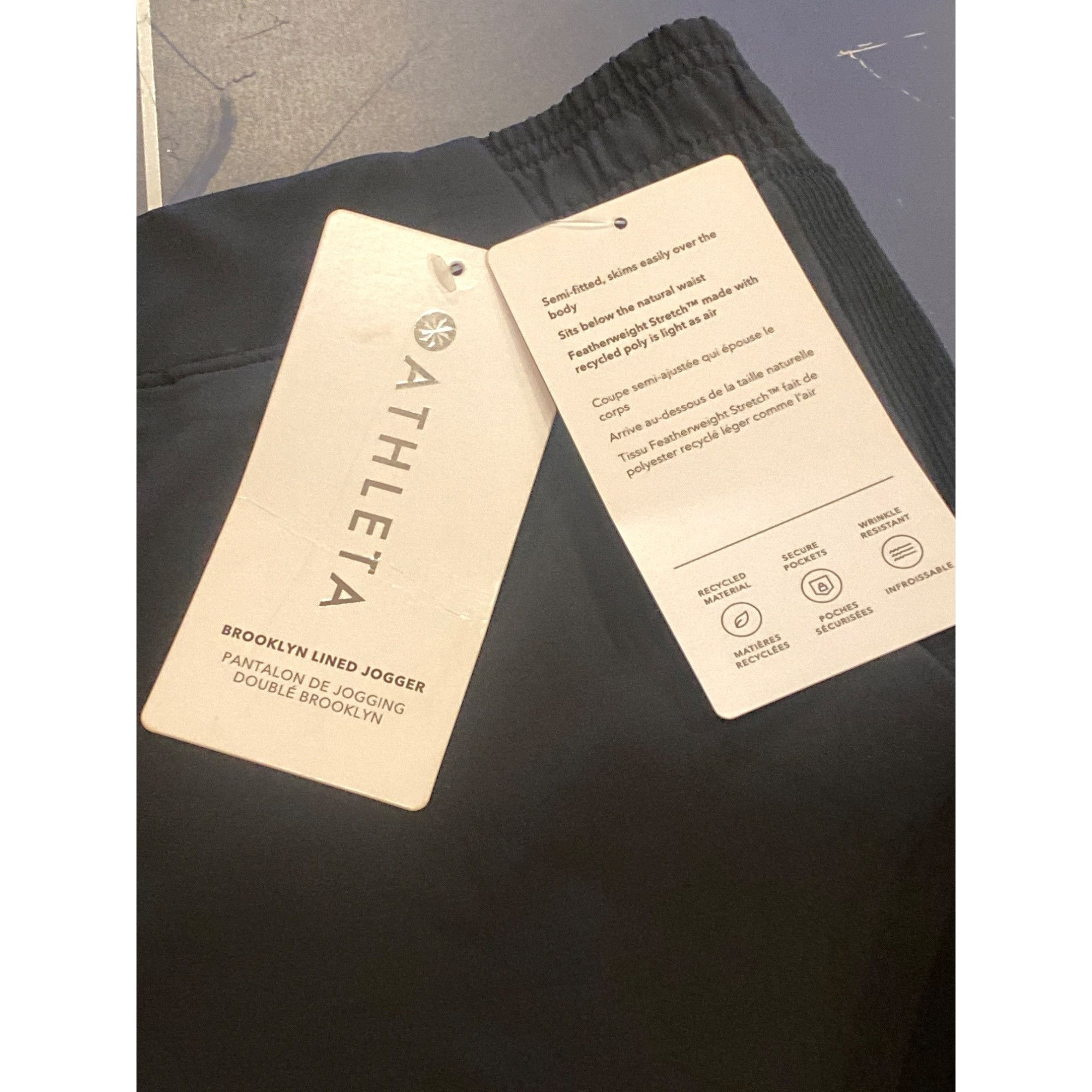 Athleta NWT Athleta Brooklyn Lined Jogger Black Women's 10 Petite MS Size 32" / US 10 / IT 46 - 8 Thumbnail