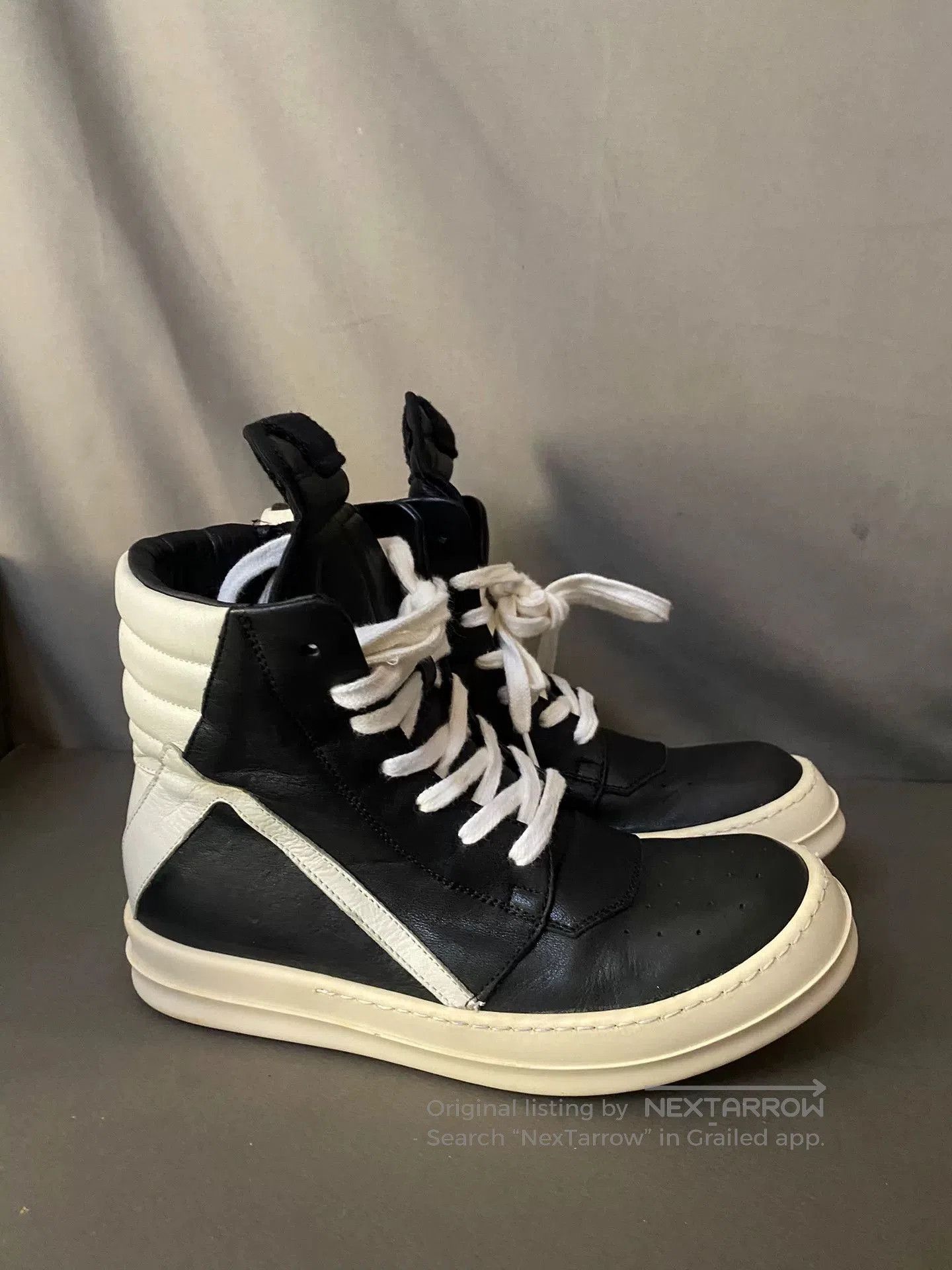 Rick Owens rick owens black leather high. Size US 6.5 / EU 39-40 - 2 Thumbnail