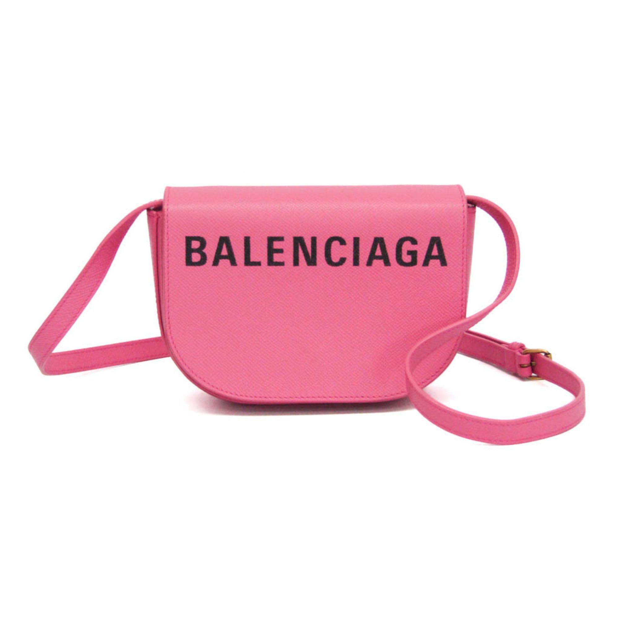 Balenciaga Balenciaga Ville 550639 Women's Leather Shoulder Bag Pink Size ONE SIZE - 1 Thumbnail