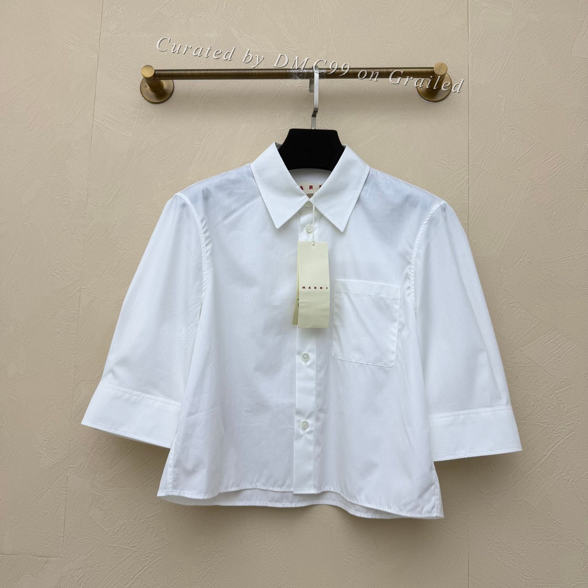 Marni Marni White Poplin Pocket Shirt Jacket Size S / US 4 / IT 40 - 1 Thumbnail