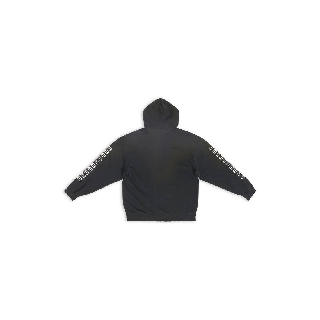 Balenciaga o1mt1gz0225 BB Paris Icon Hoodie Medium Fit in Black/White Size US M / EU 48-50 / 2 - 3 Thumbnail
