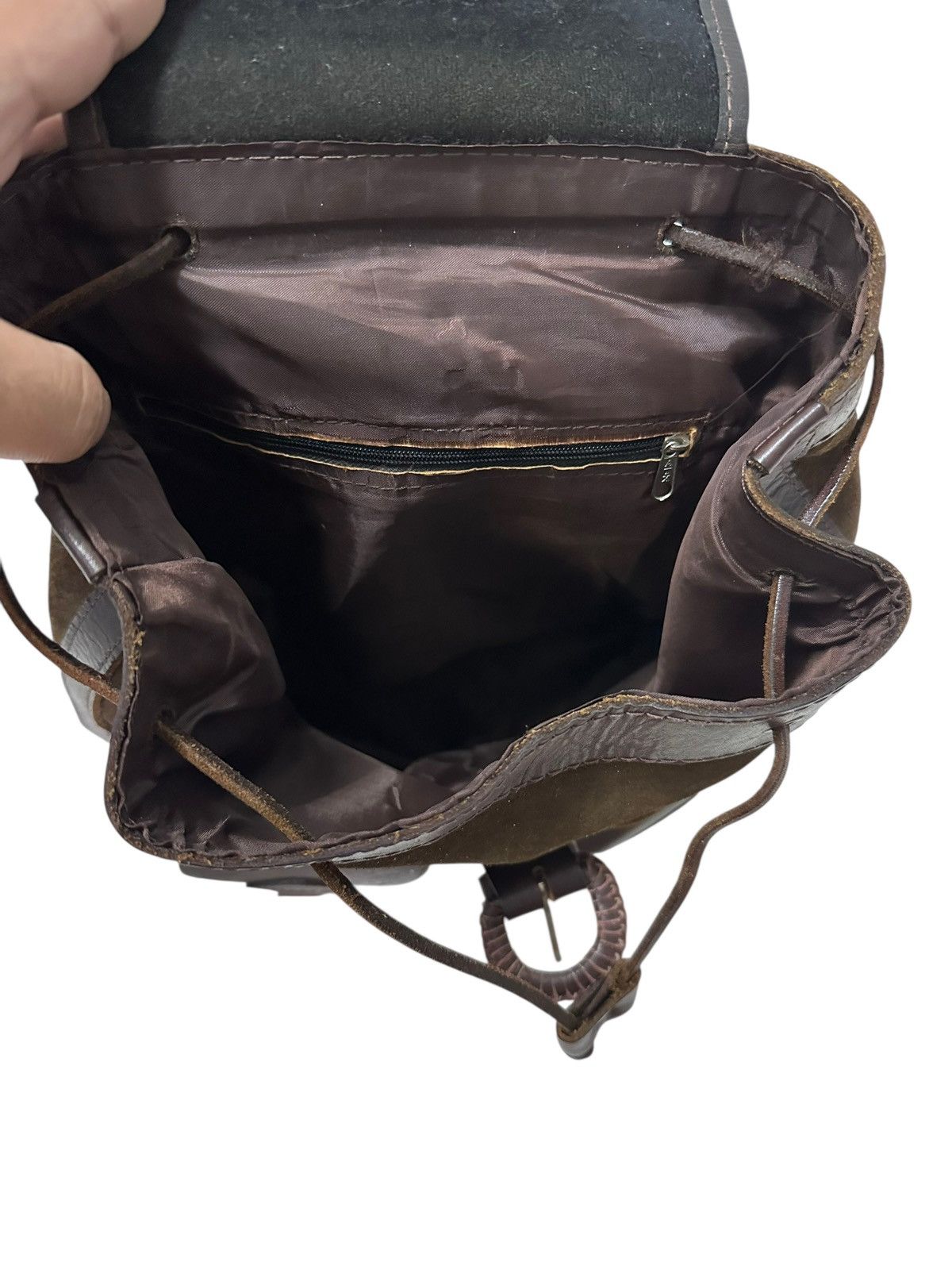 Japanese Brand Vintage Handmade Tactical Pockets Leather Backpack Size ONE SIZE - 10 Thumbnail