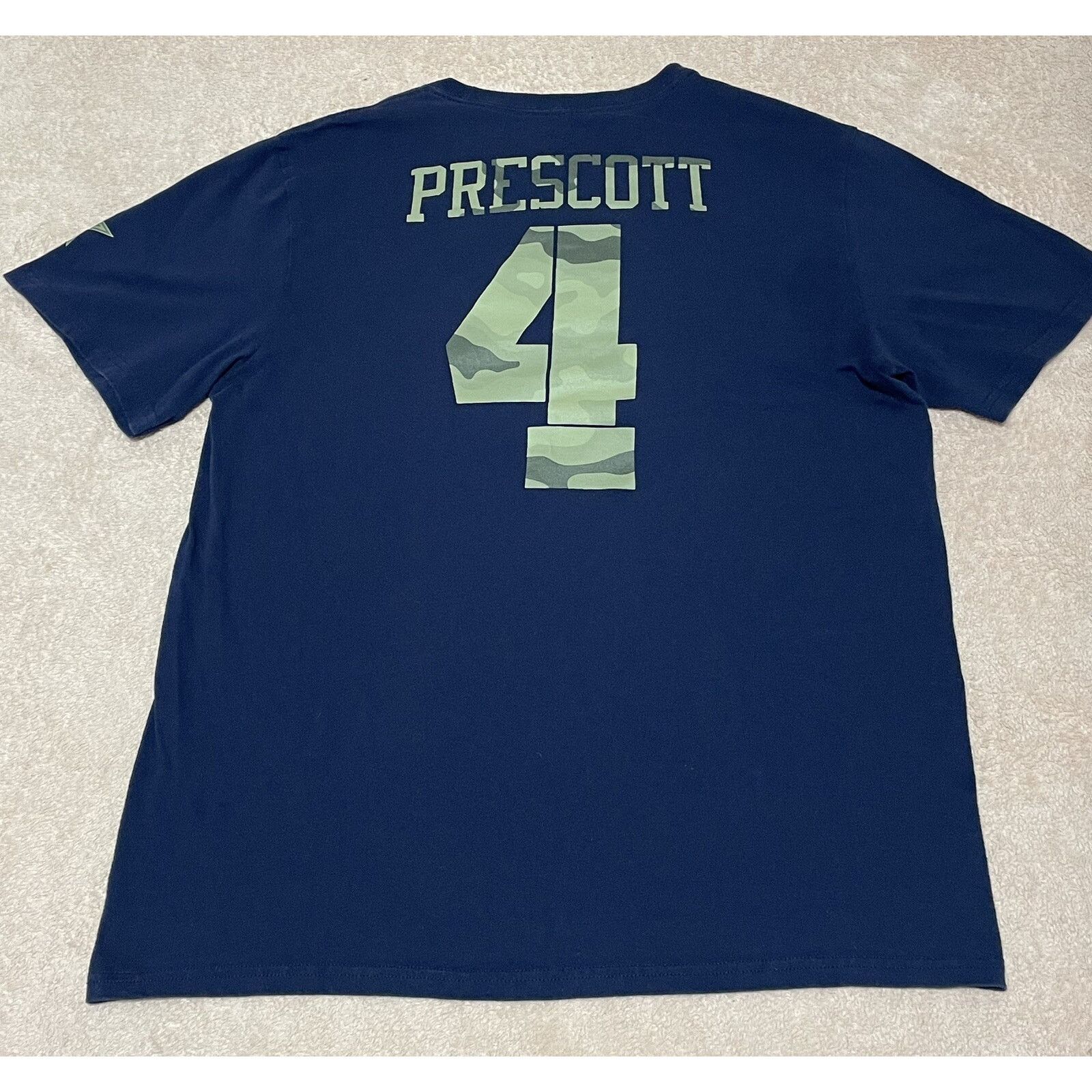 The Unbranded Brand Dallas Cowboys Dak Prescott Camo Name & Number T-Shirt Size US L / EU 52-54 / 3 - 6 Thumbnail