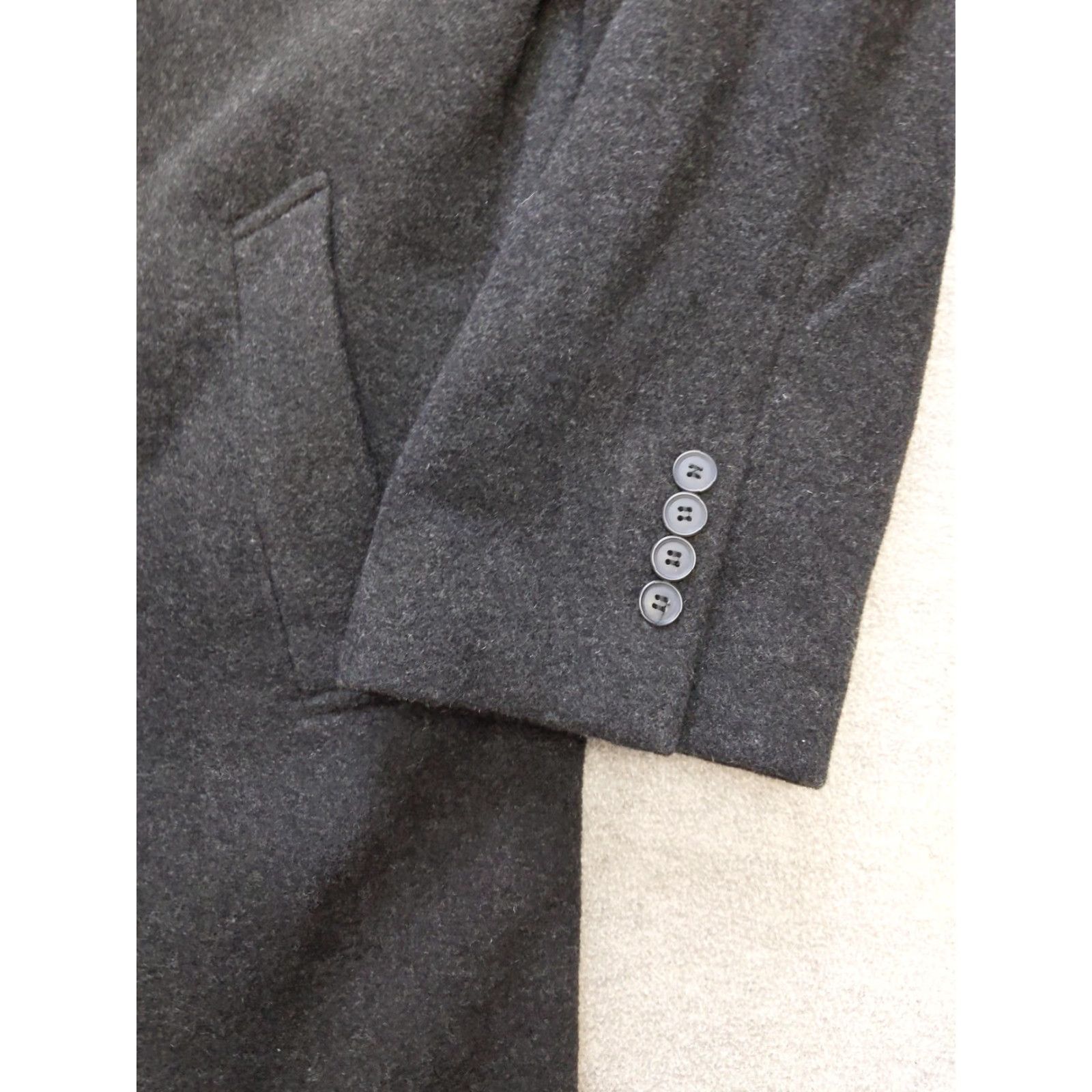 Chaps Chaps Overcoat Mens 44R Black Wool Blend Topcoat Classic Formal Dress Coat Size US S / EU 44-46 / 1 - 2 Thumbnail