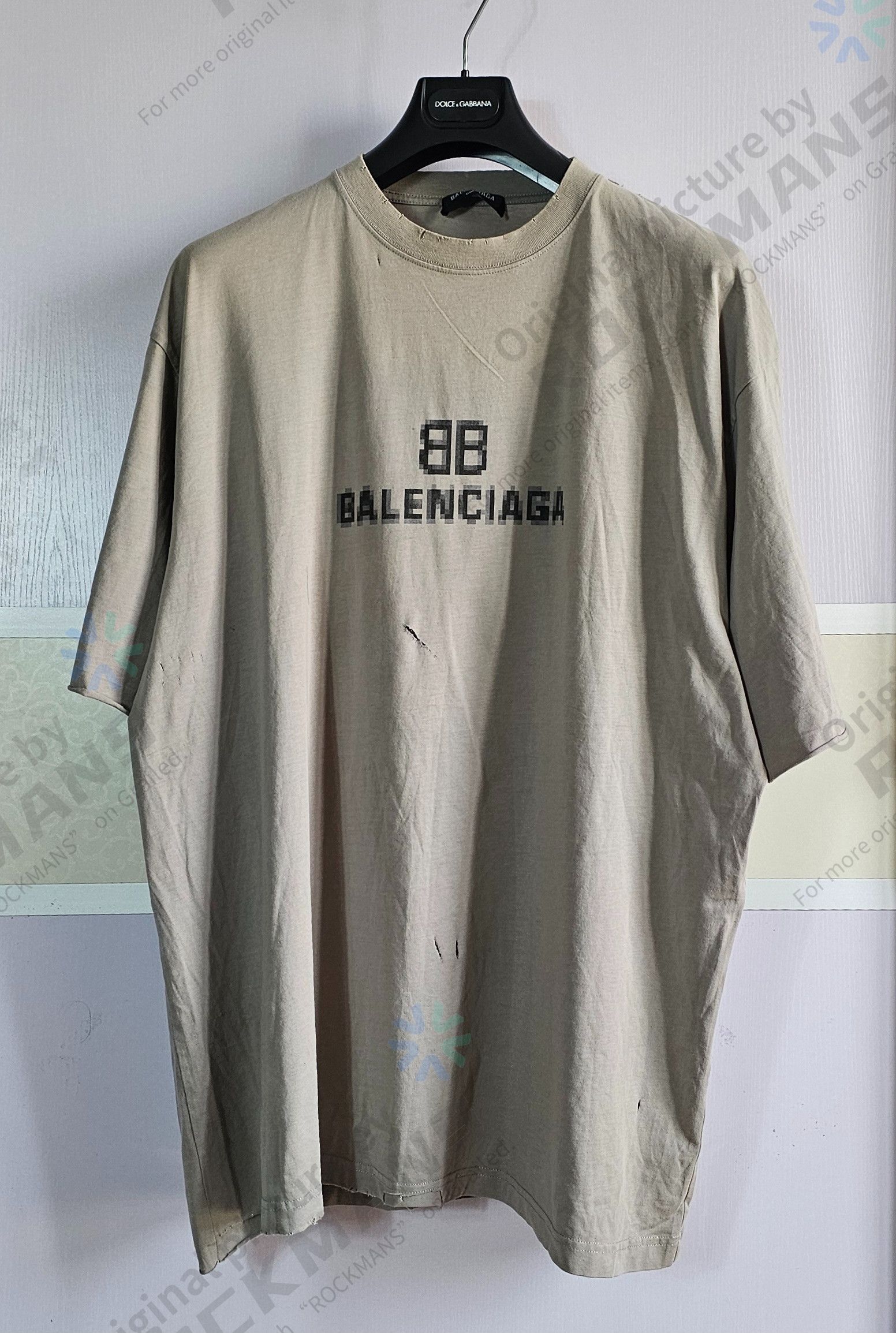 Balenciaga Balenciaga distressed pixelated Logo Oversize T-shirt Size M Size US M / EU 48-50 / 2 - 2 Thumbnail