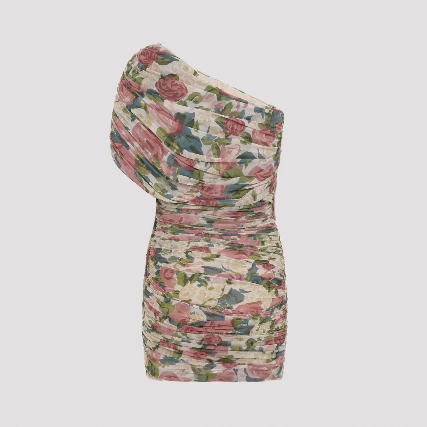 Saint Laurent Paris o1bcso1str1125 Ruched One Shoulder Dress in Multicolor Size XS / US 0-2 / IT 36-38 - 2 Thumbnail