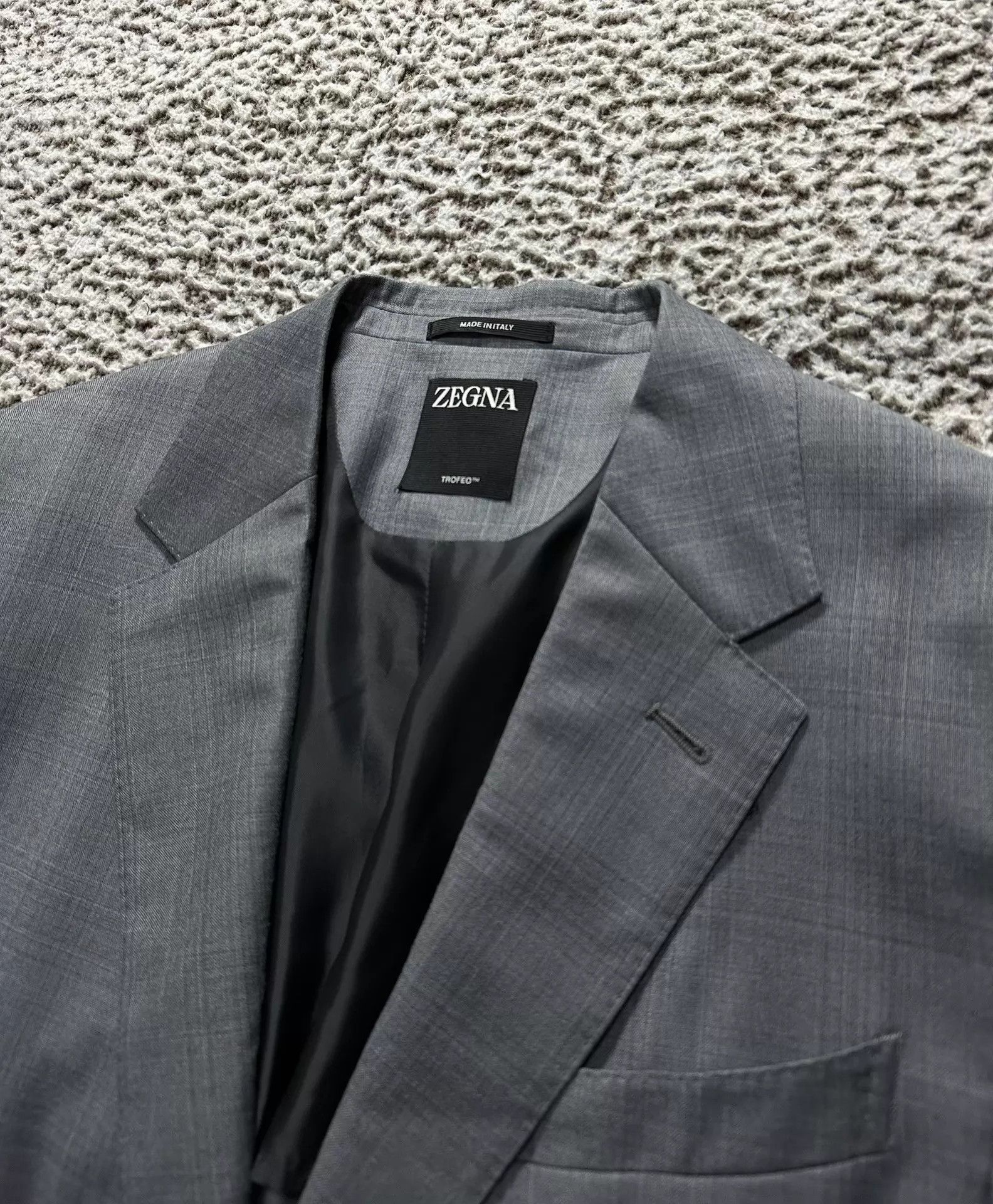 Ermenegildo Zegna Zegna Trofeo Big Logo Suit Jacket 54 Size US L / EU 52-54 / 3 - 4 Thumbnail
