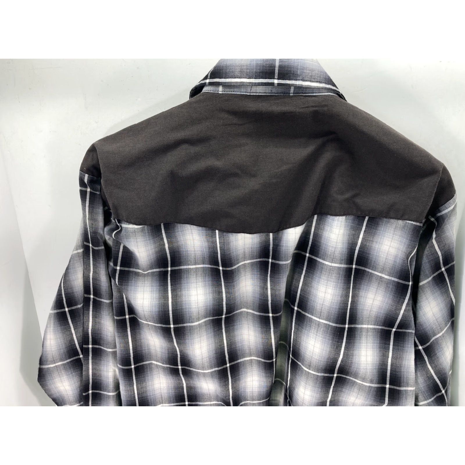 Vintage Plains Western Pearl Snap Shirt Men XL Black White Plaid Long Sleeve Rodeo Shirt Size US XL / EU 56 / 4 - 7 Thumbnail