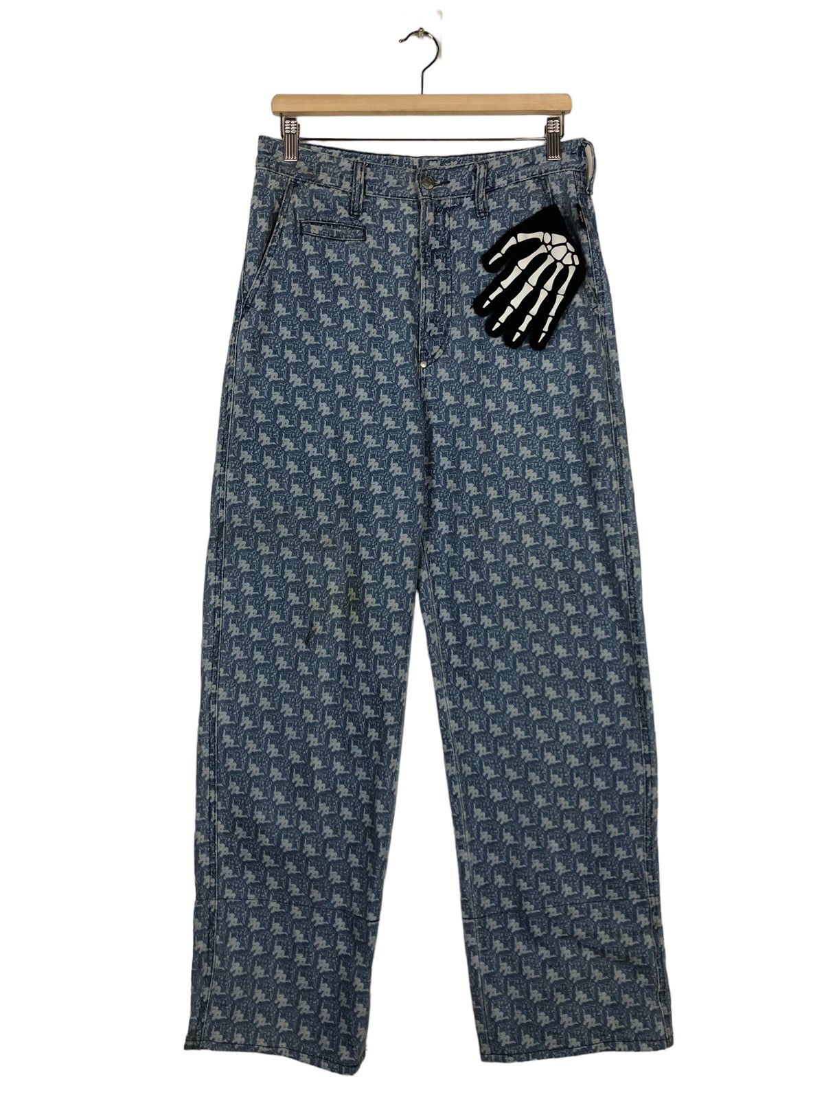 Japanese Brand 🔥90’s Full Print Kappa GU Japan Made Denim Streetwear Style Size US 30 / EU 46 - 1 Thumbnail
