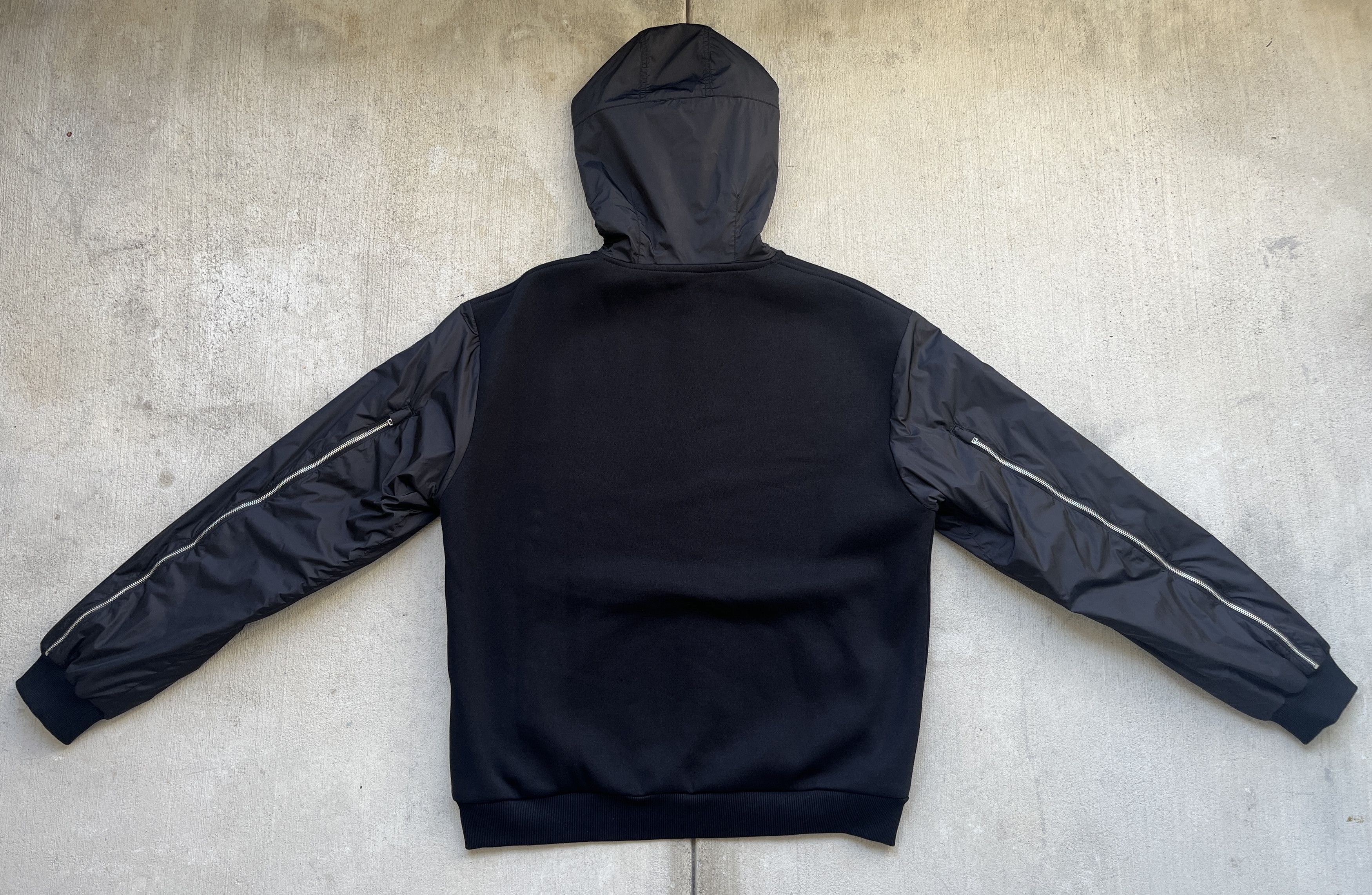 Marcelo Burlon Marcelo Burlon Hooded Nylon & Camo Sleeves Zip Up Jacket Size US XL / EU 56 / 4 - 4 Thumbnail