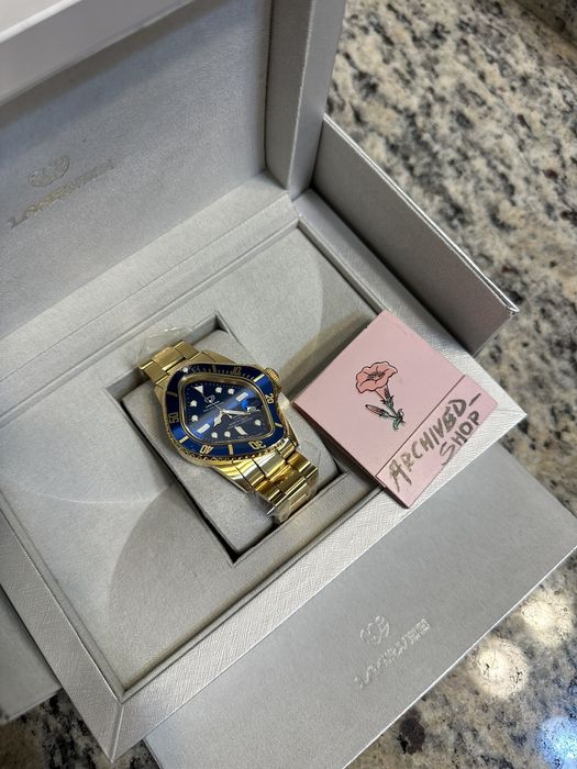 Laarvee LAAVREE ⌚️ LIMITED GOLDEN STEEL BLUE BEZEL /BLUE DIAL