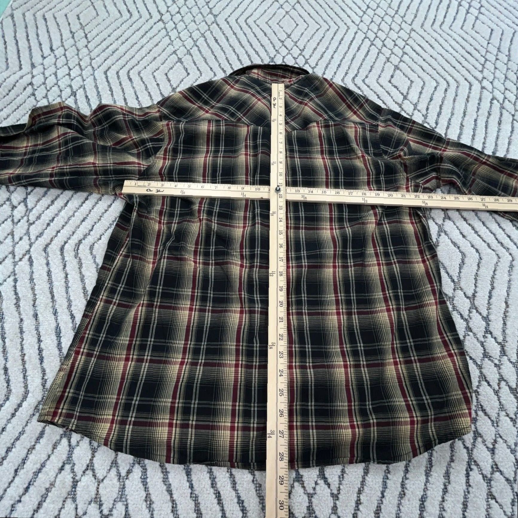 Wrangler VINTAGE Wrangler Western Shirt Men XL Black Tan Plaid Pearl Snap Cowboy Yoke Rodeo Size US XL / EU 56 / 4 - 5 Thumbnail